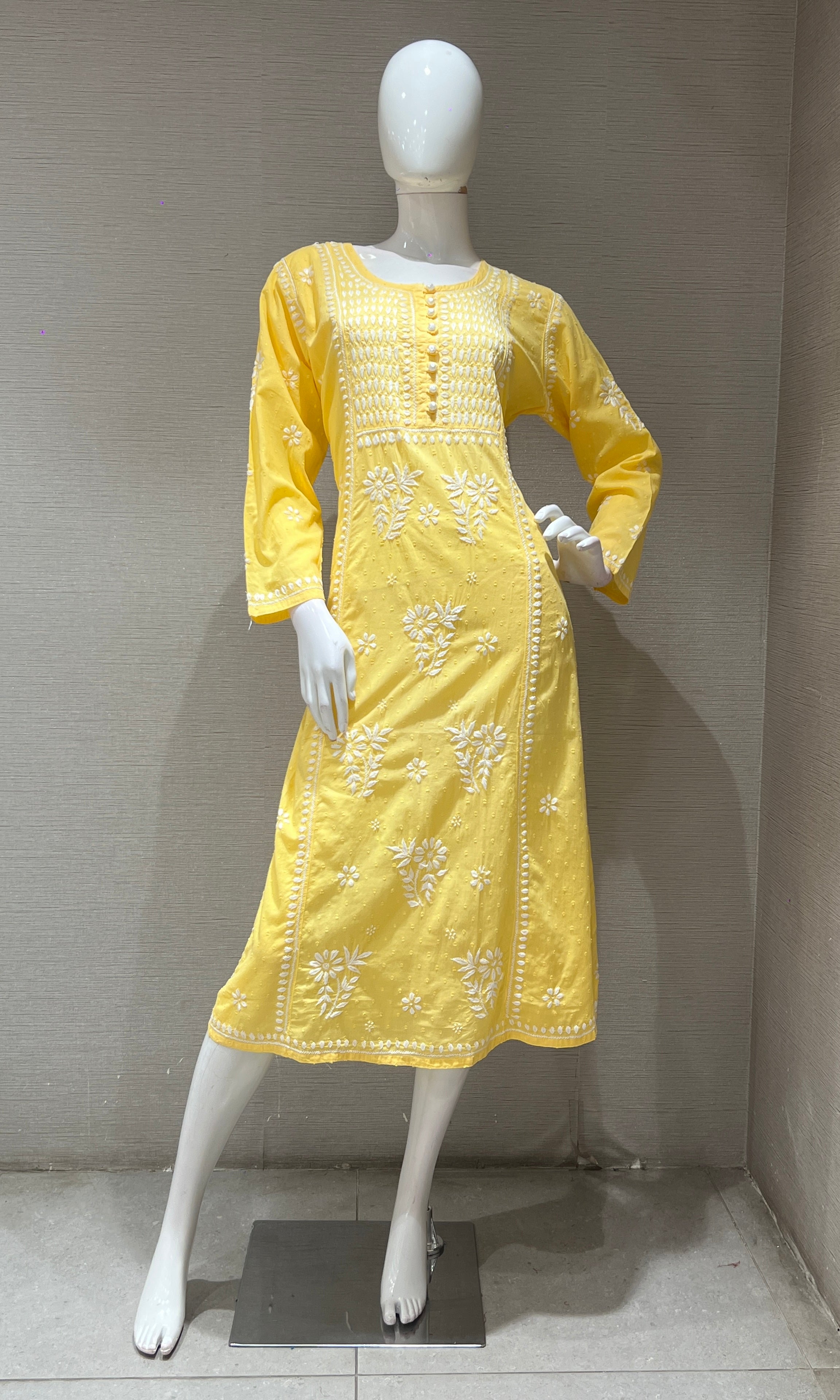 Yellow CHINKANKARI KURTI