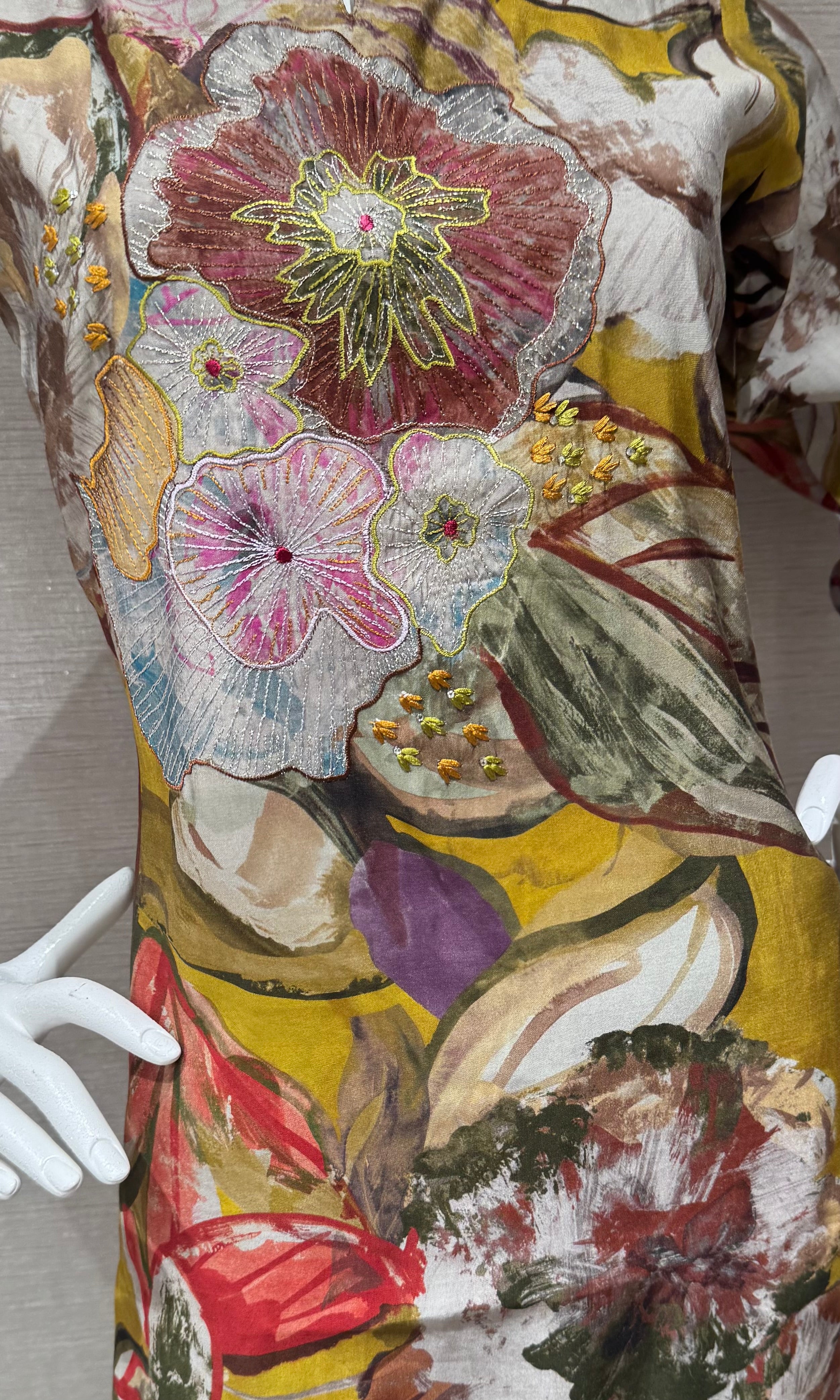 Multi Floral Print Tunic top and bottom
