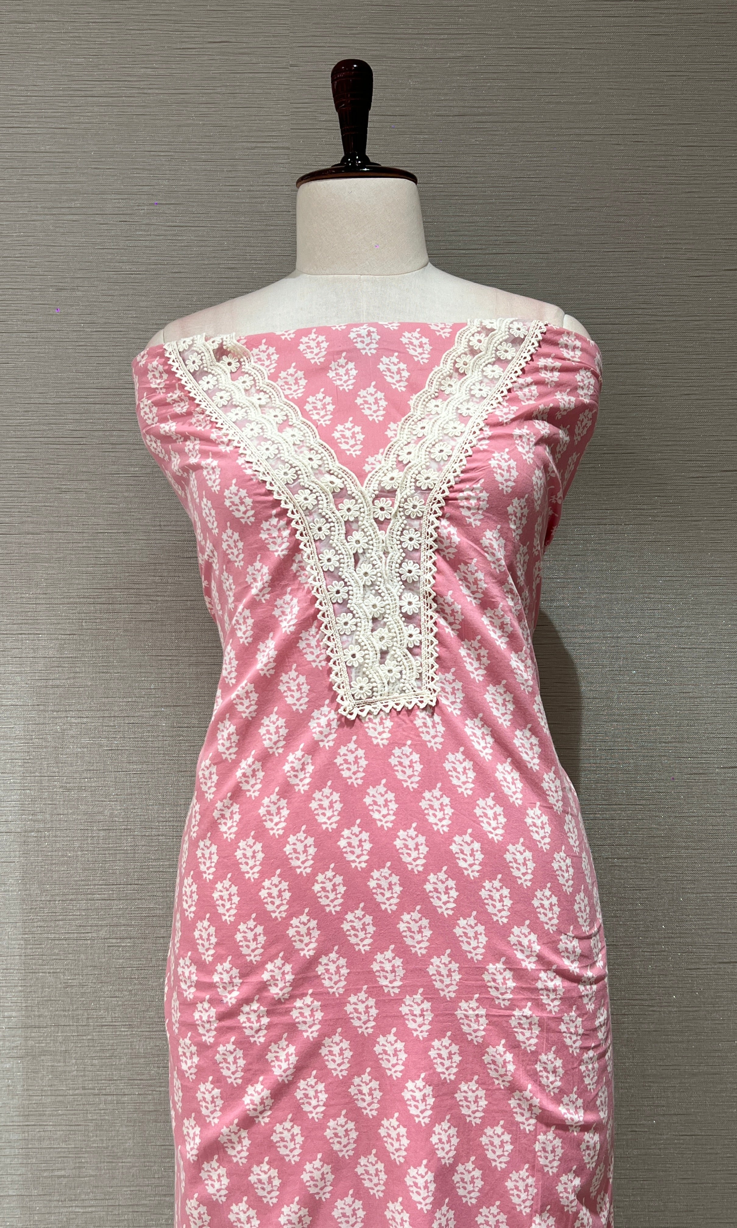Onion pink dress material