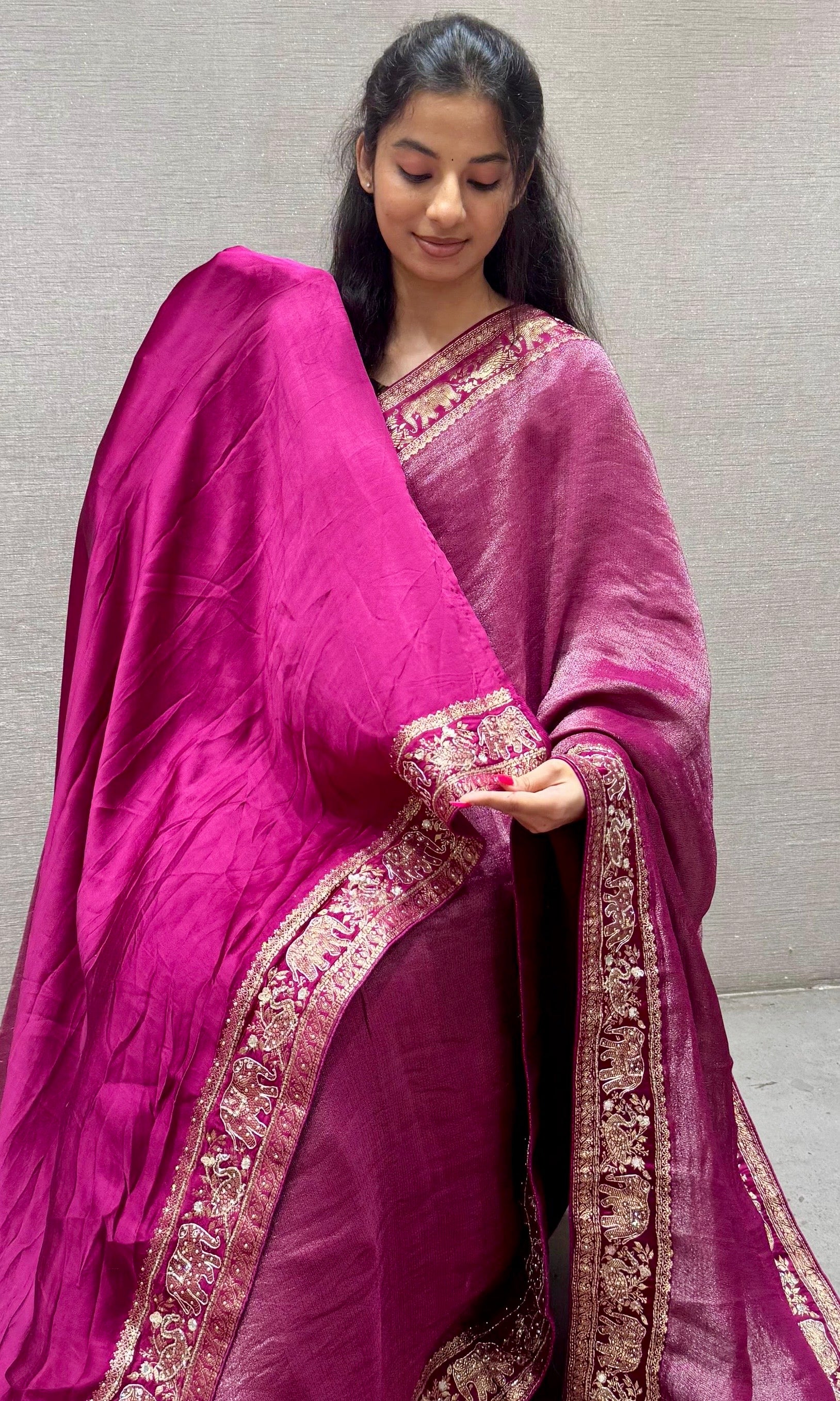 Wine saree