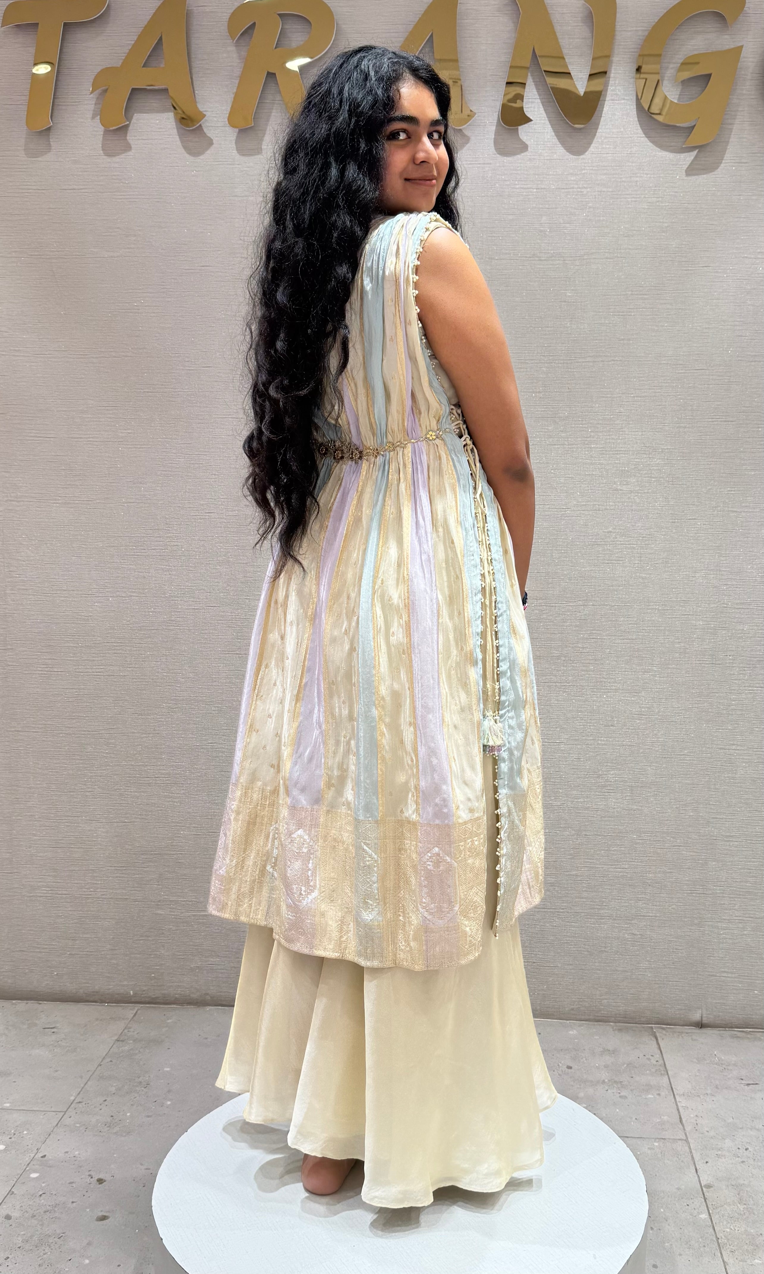 BEAGH Multi-Toned Pastel Embroidered Palazzo