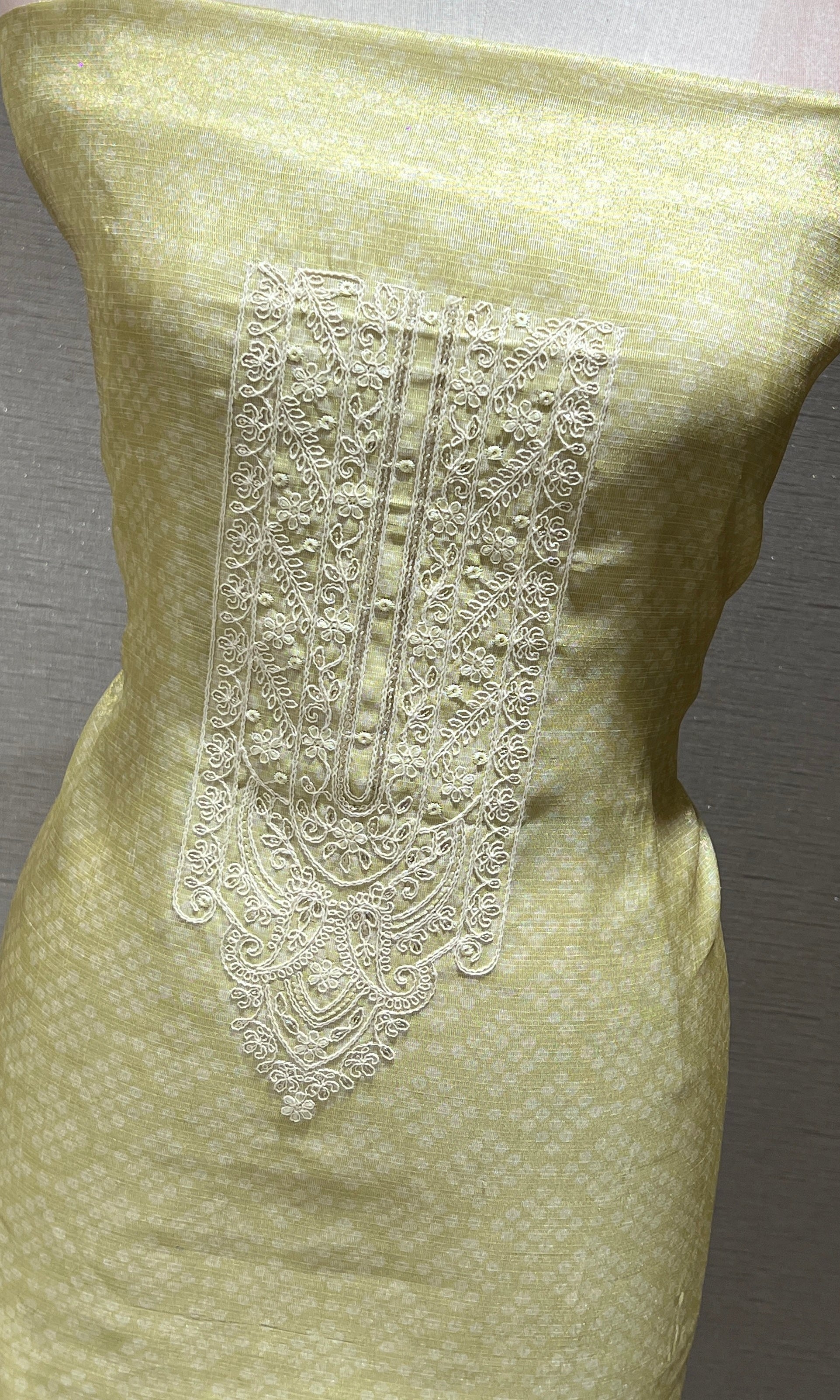 Green dress material