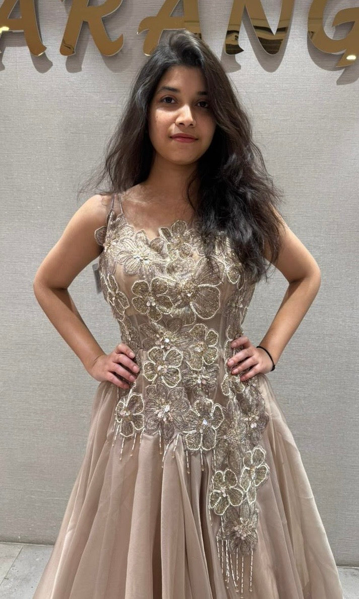 Champagne Dream layered long dress