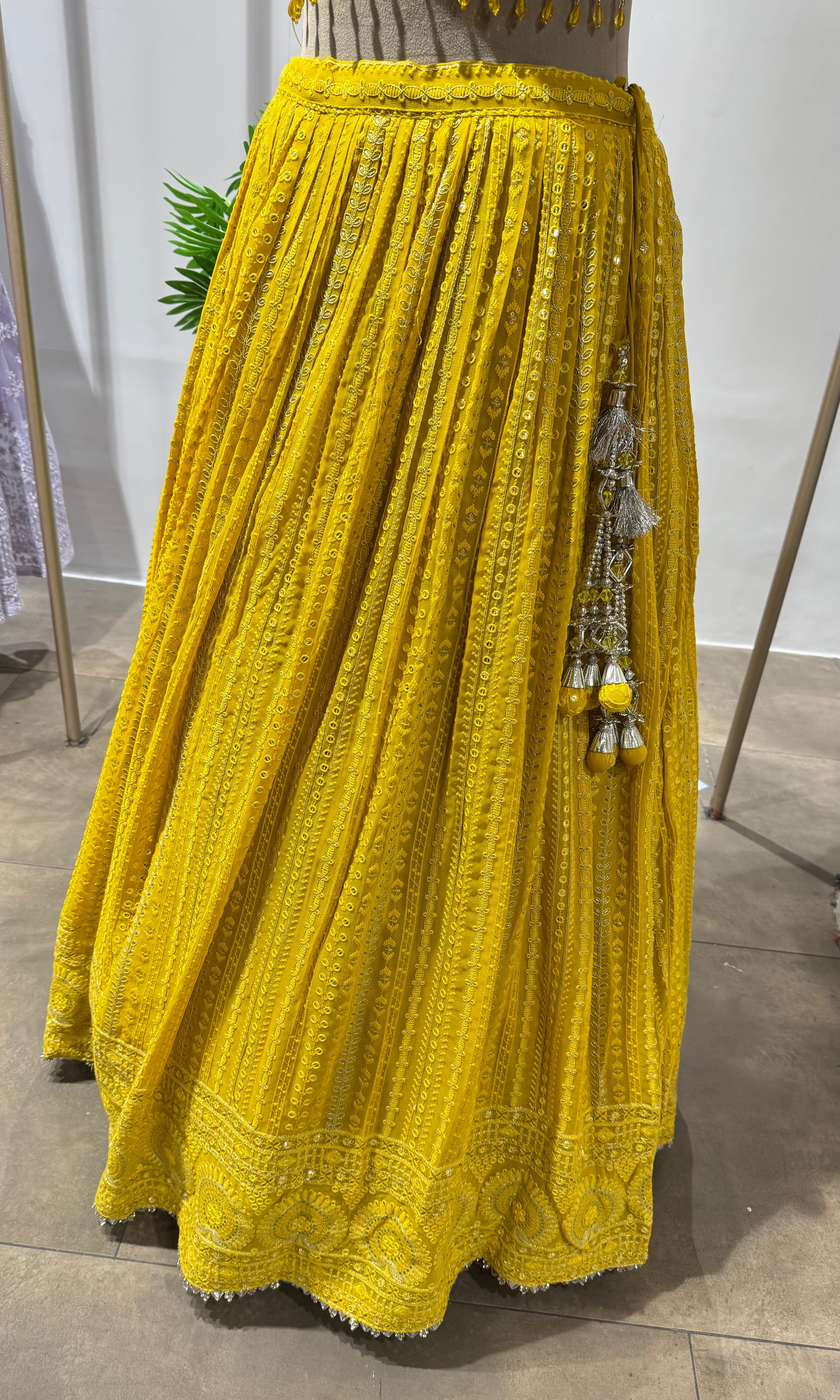 Sunshine Yellow Embroidered Lehenga