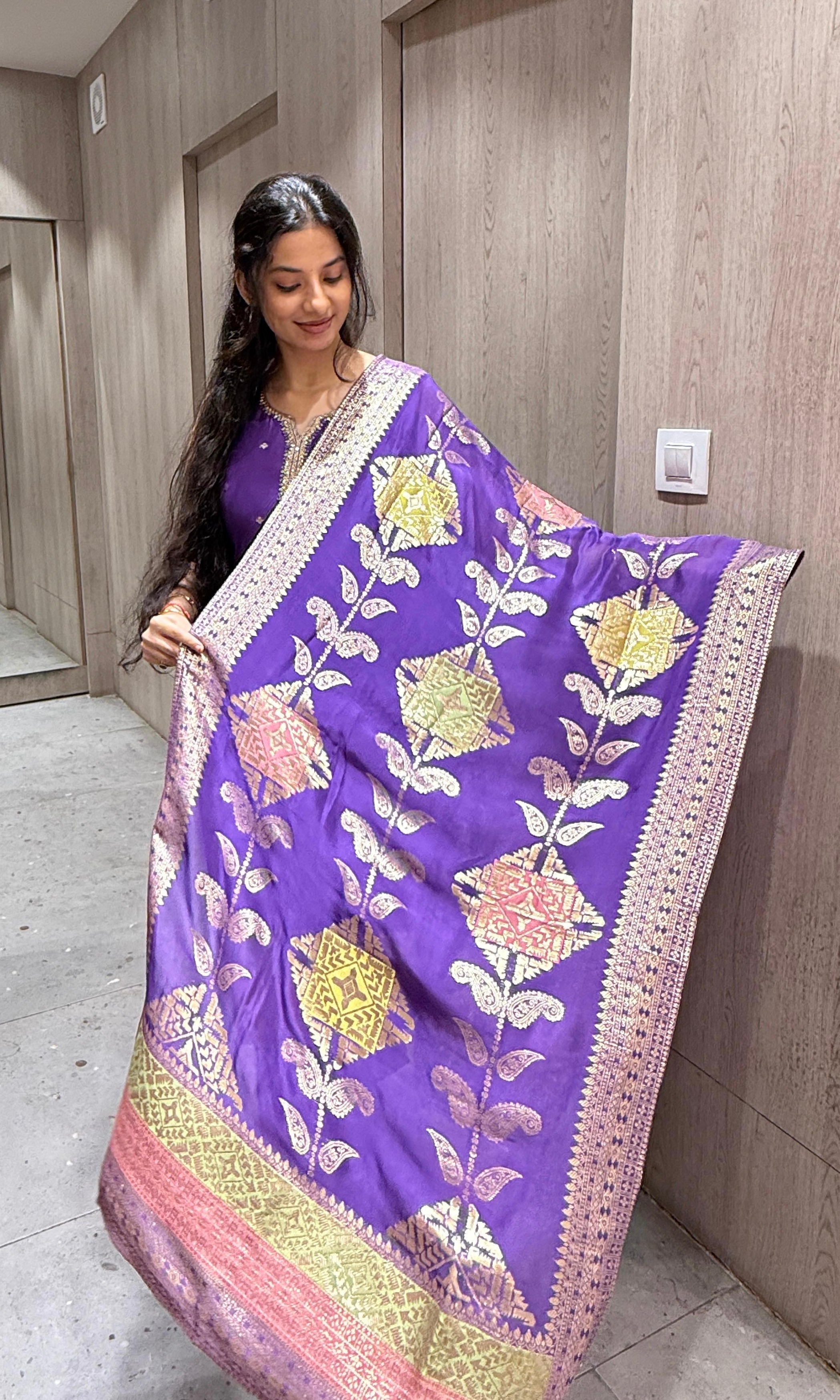 Purple kurta set