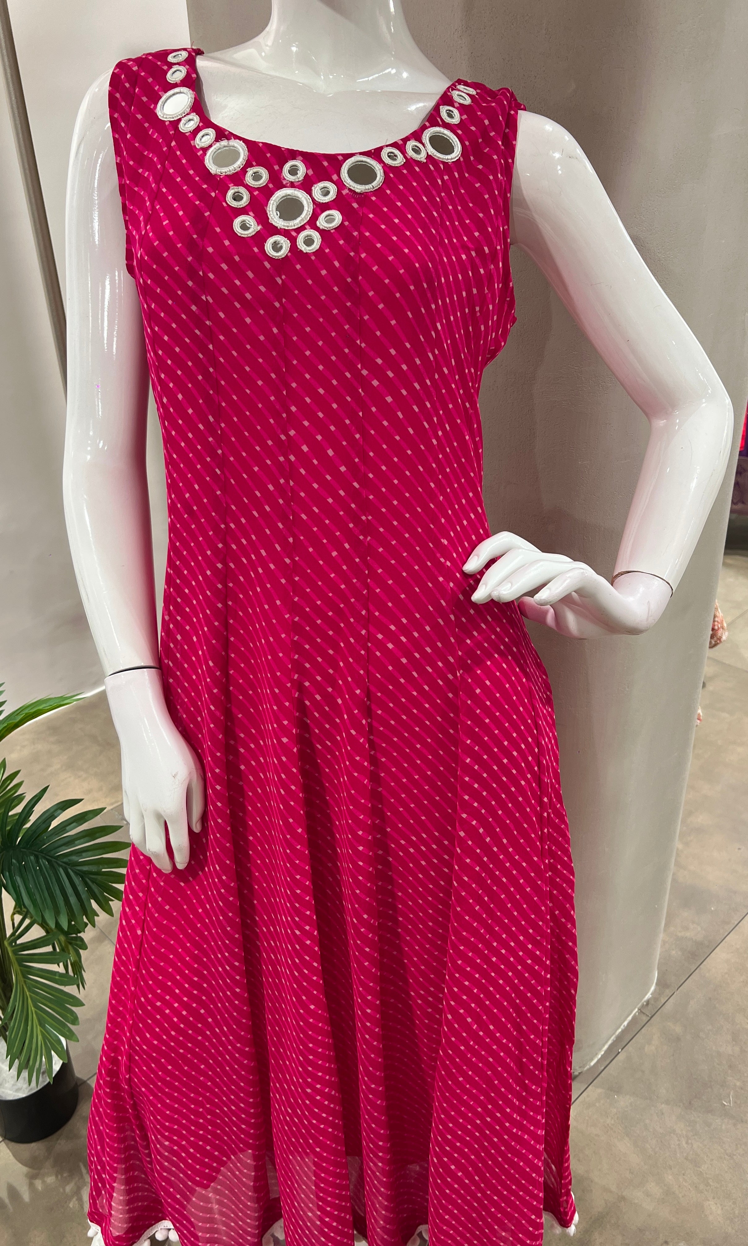 PINK ETHNIC ANARKALI TOP
