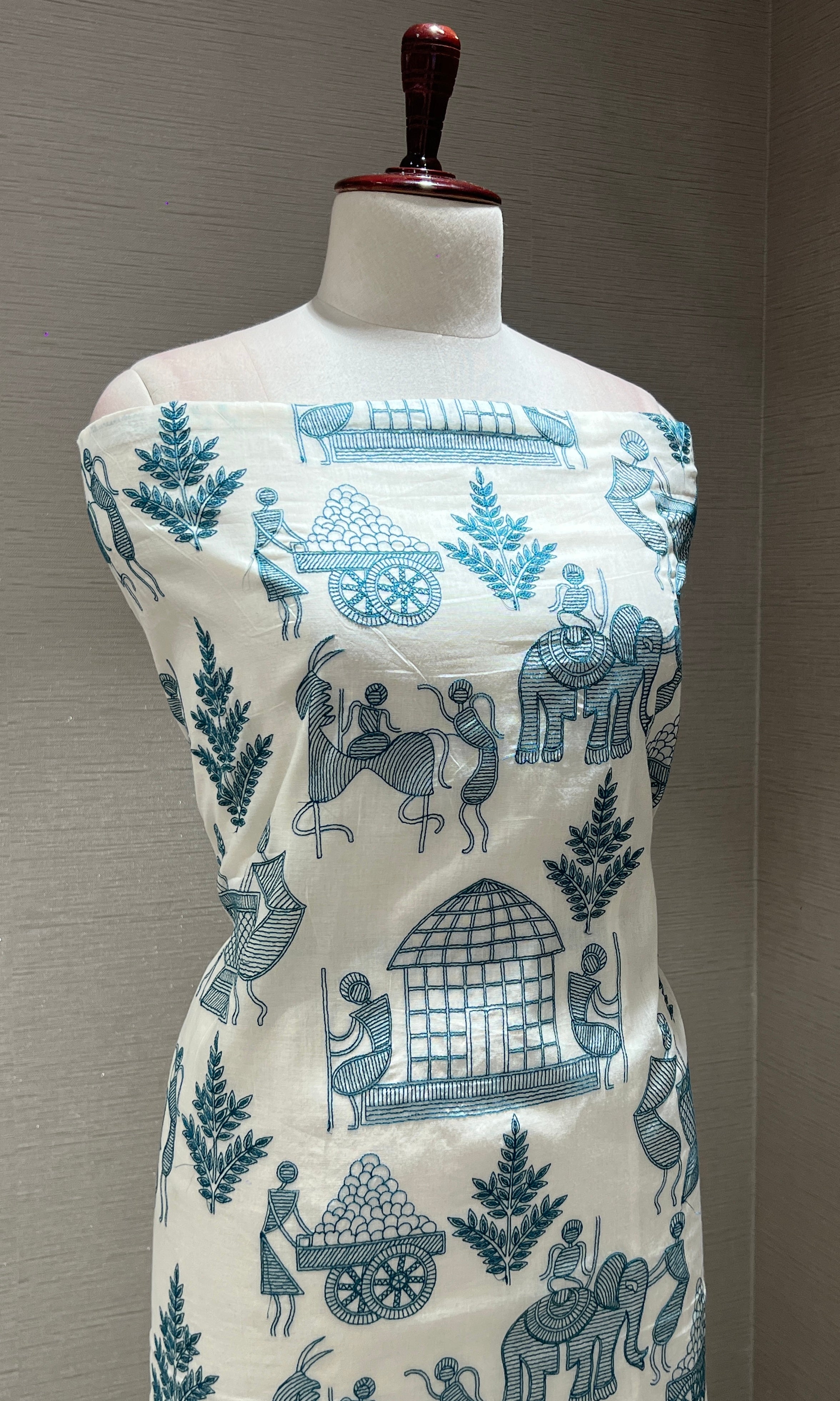 Blue dress material