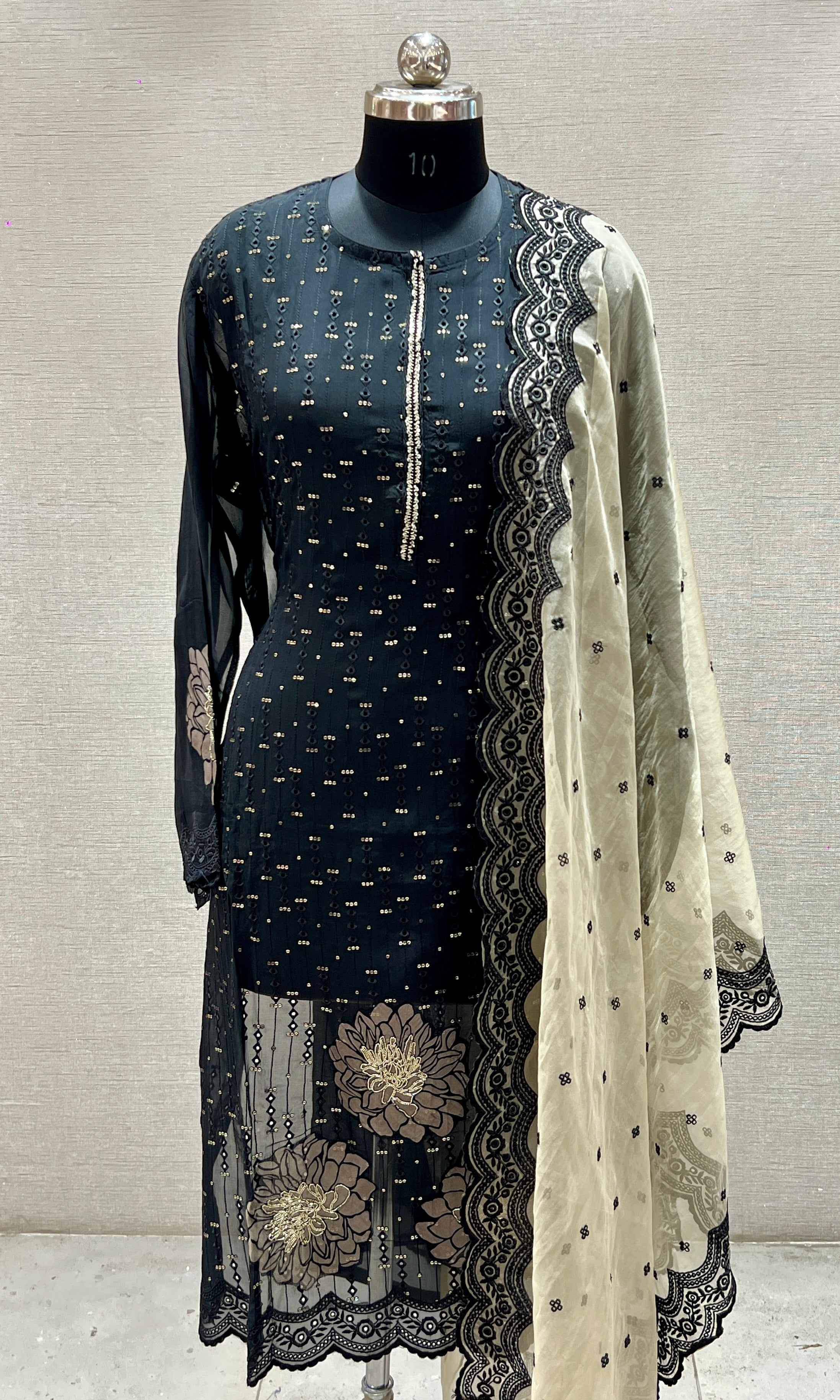 Black dress material