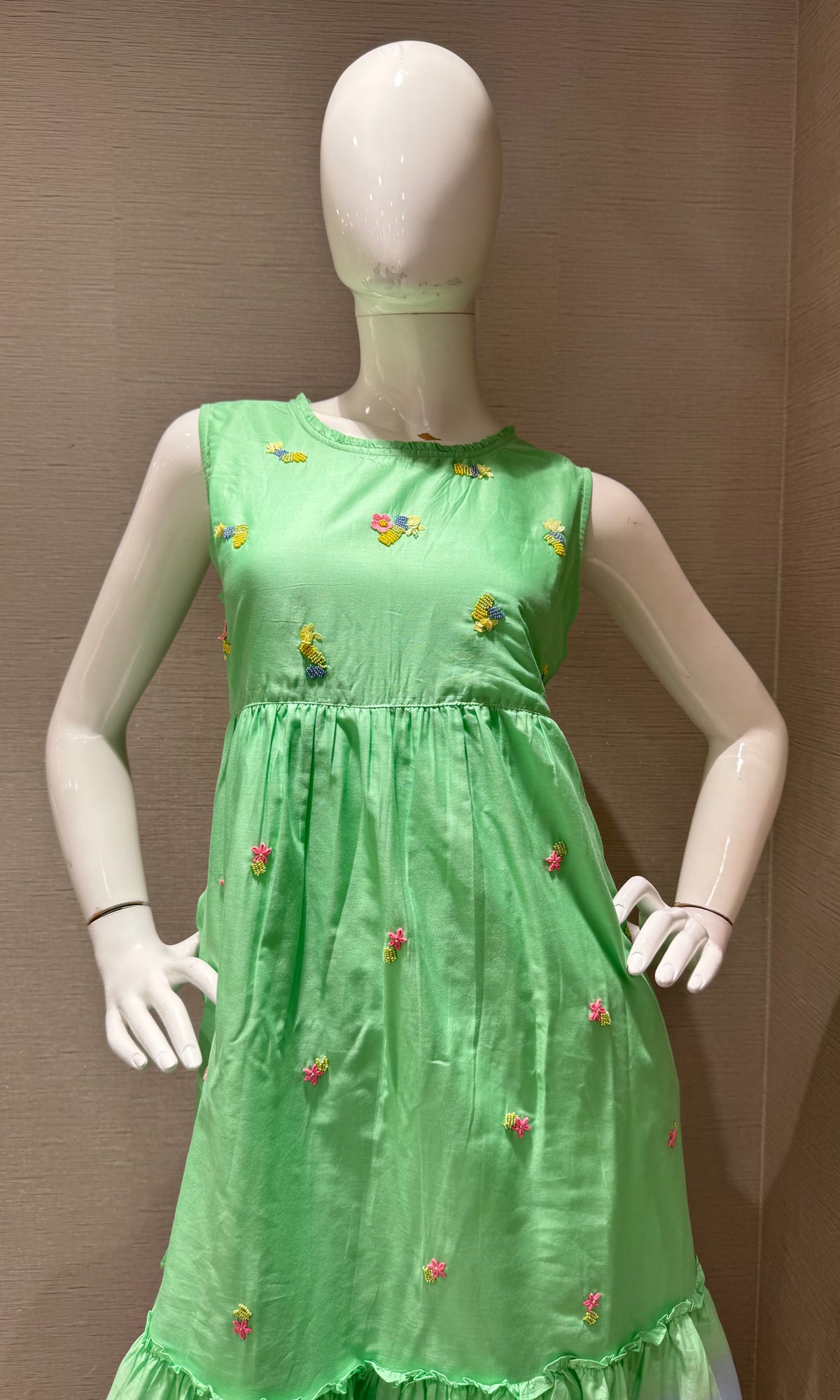 Pista Green to Light Blue Kurta top