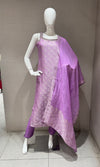 LILAC banarasi Silk Kurta Set with Dupatta