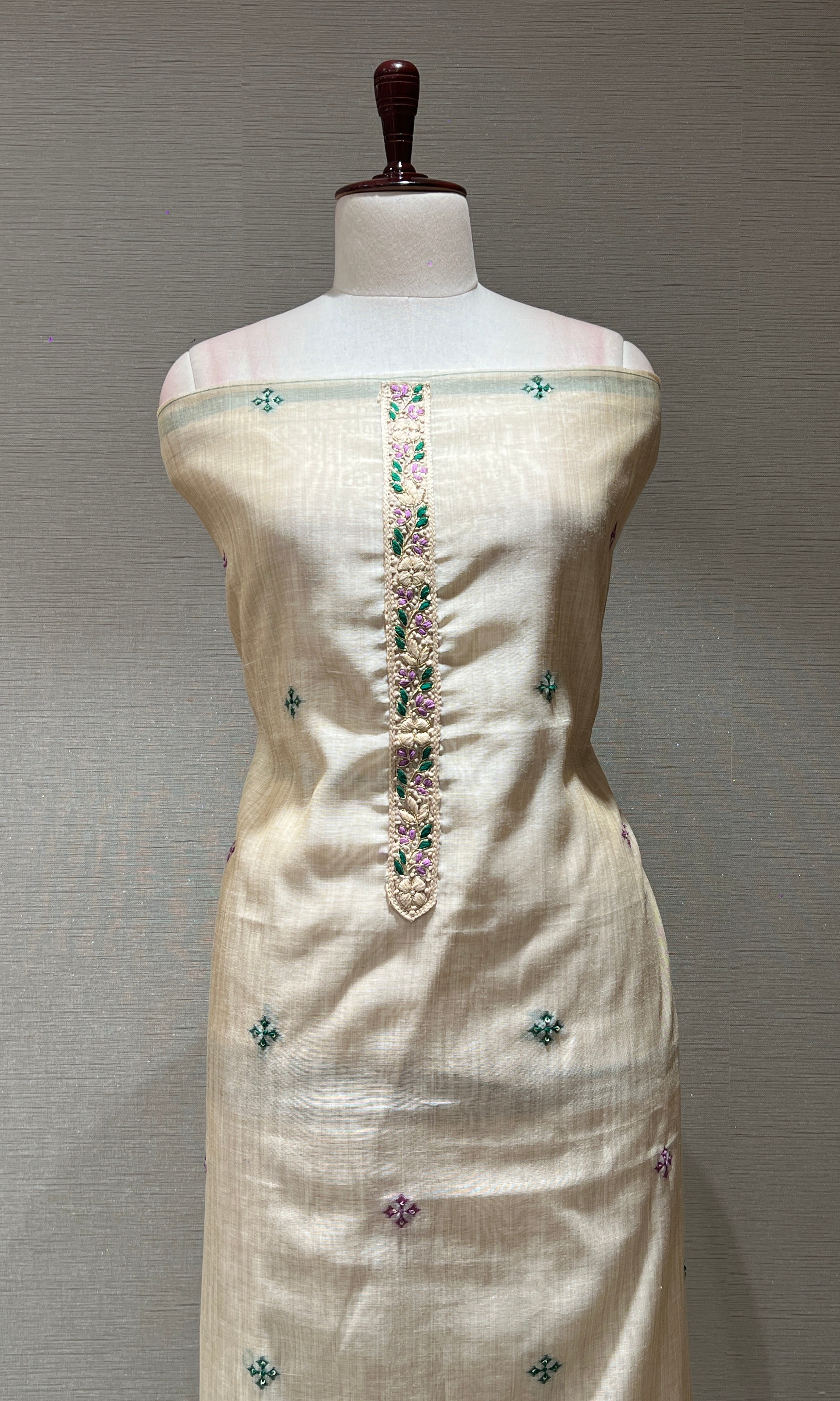 CREAM DRESS MATERIAL