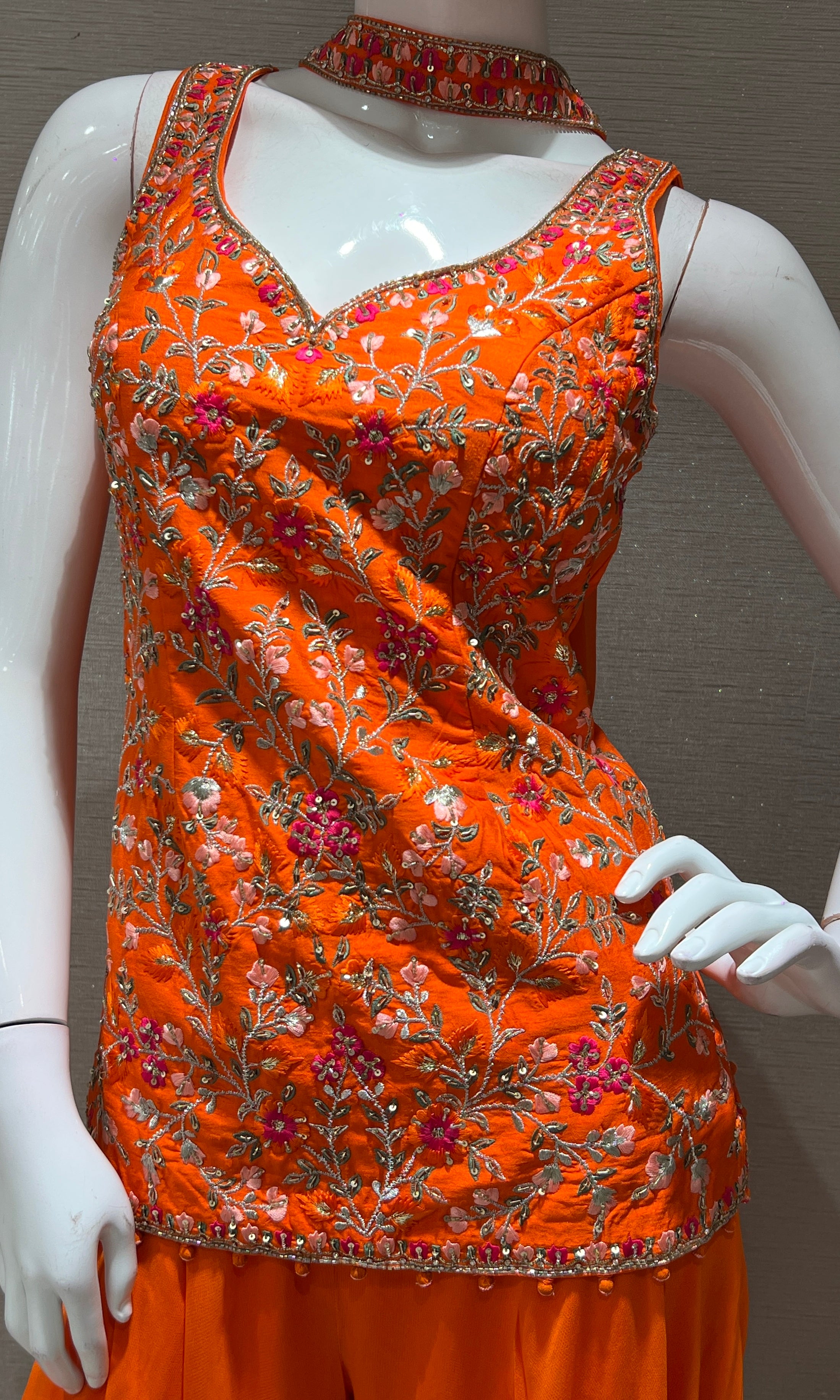 Orange FLORAL palazzo SET