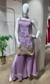 PURPLE Georgette Sharara Set