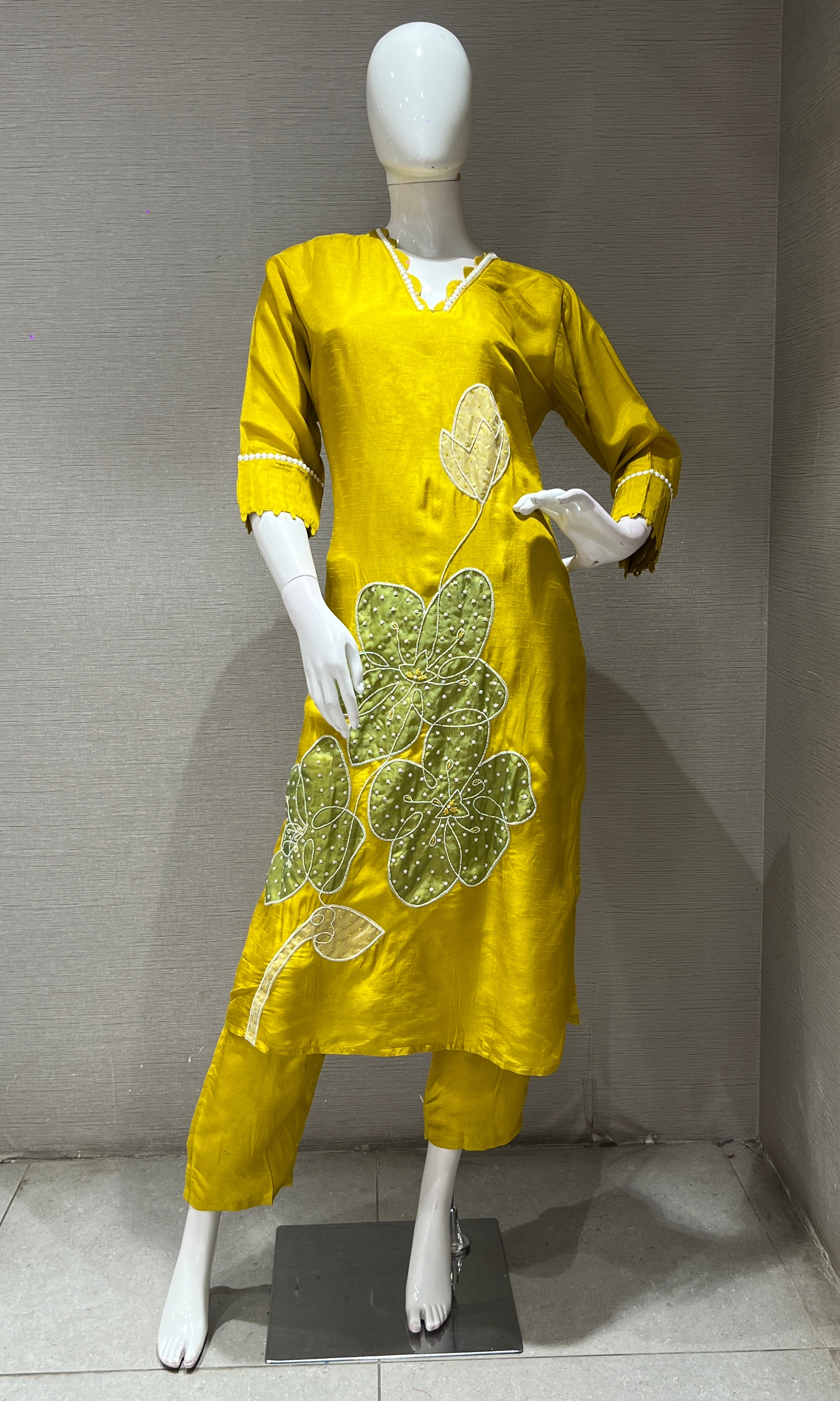 Mustard kurta set