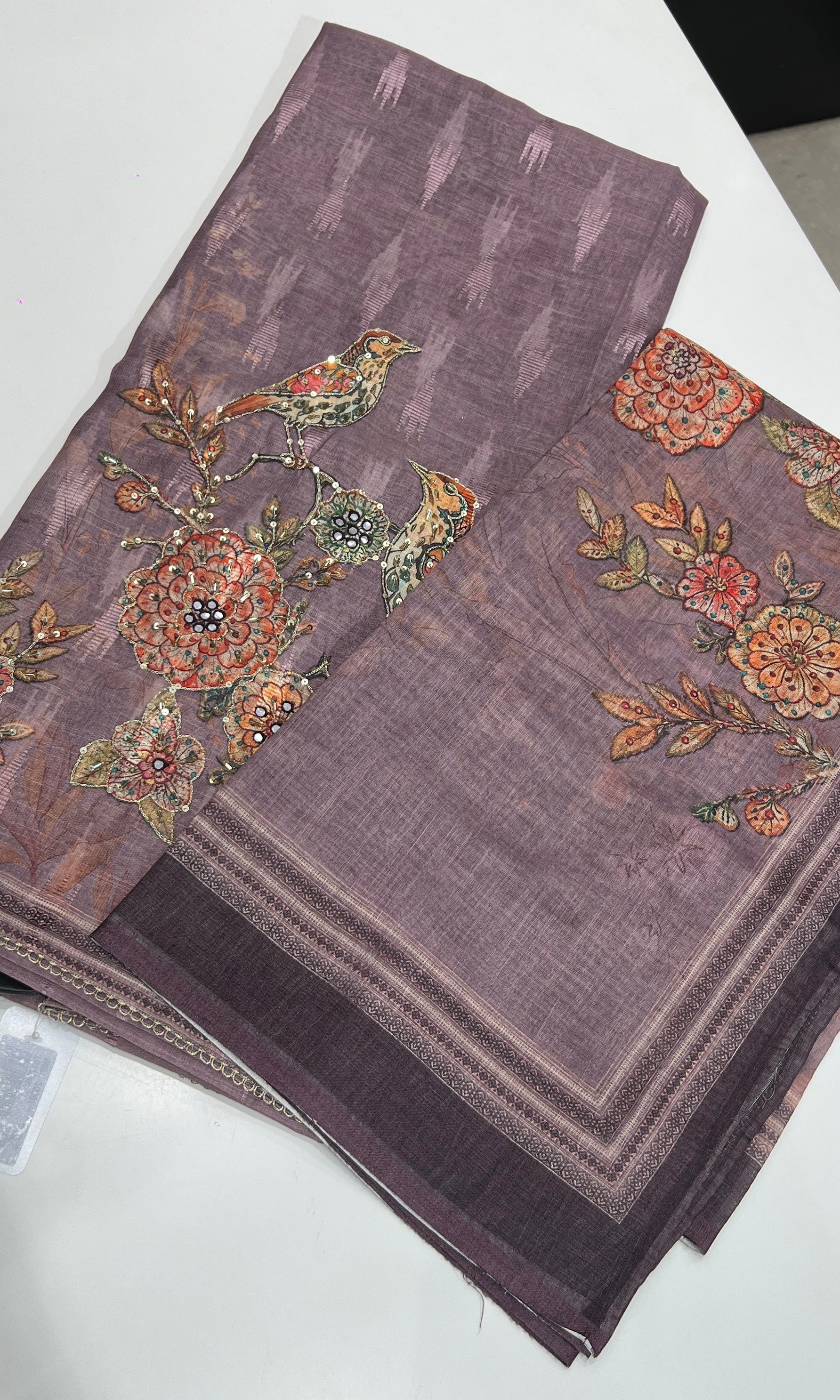 Lilac dress material