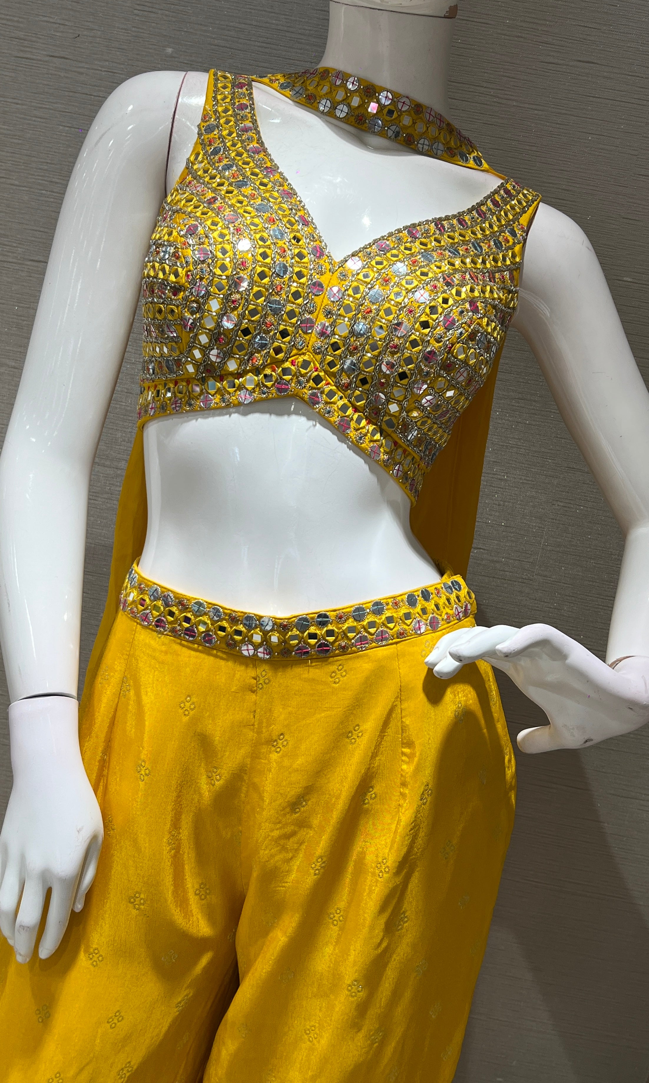 Yellow ETHNIC palazzo SET