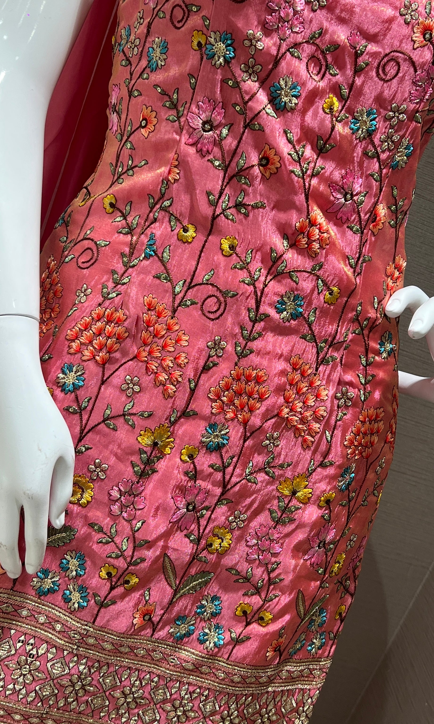 Light Pink Embroidered sharara palazzo