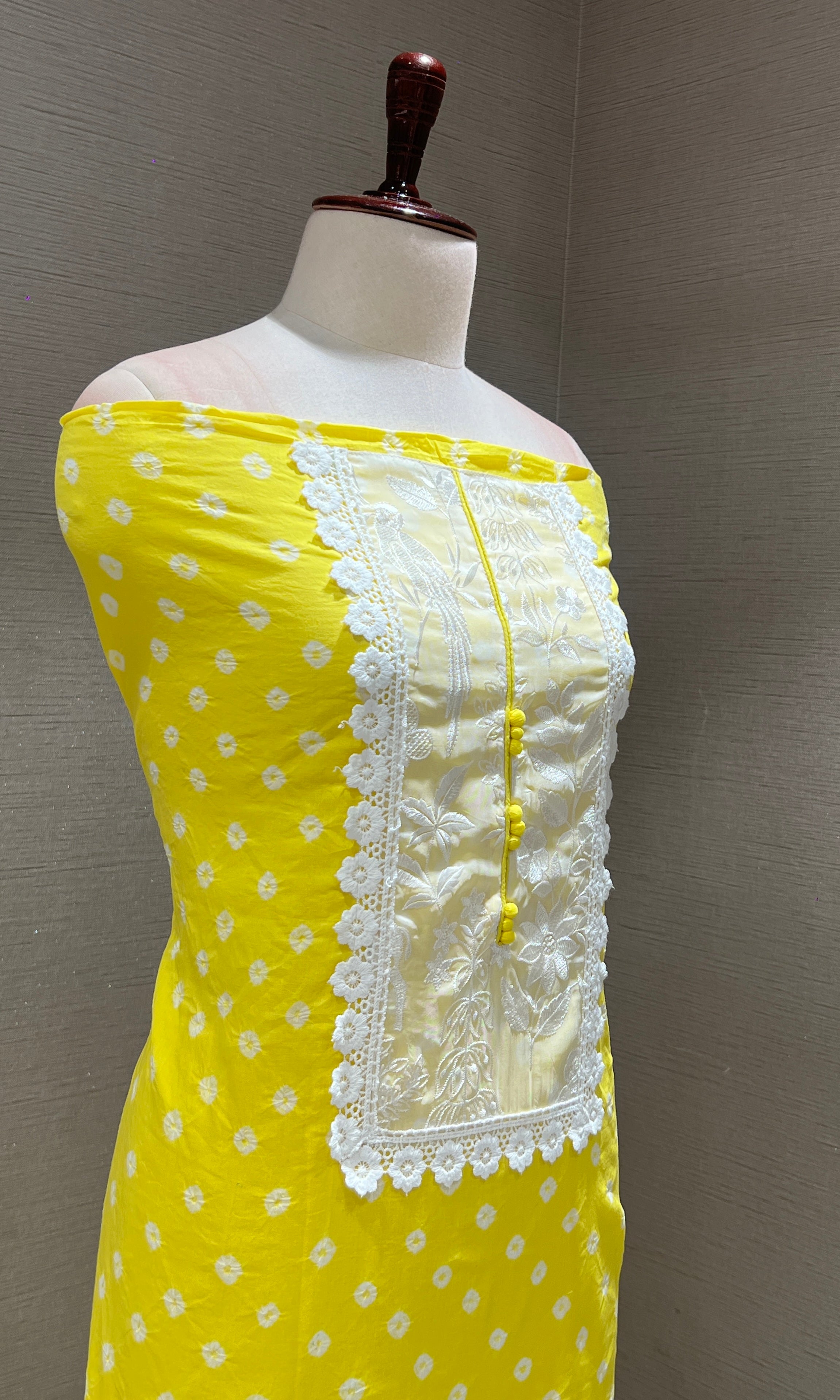 Yellow dress material