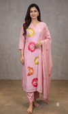 Pink Floral Printed Kurta Set