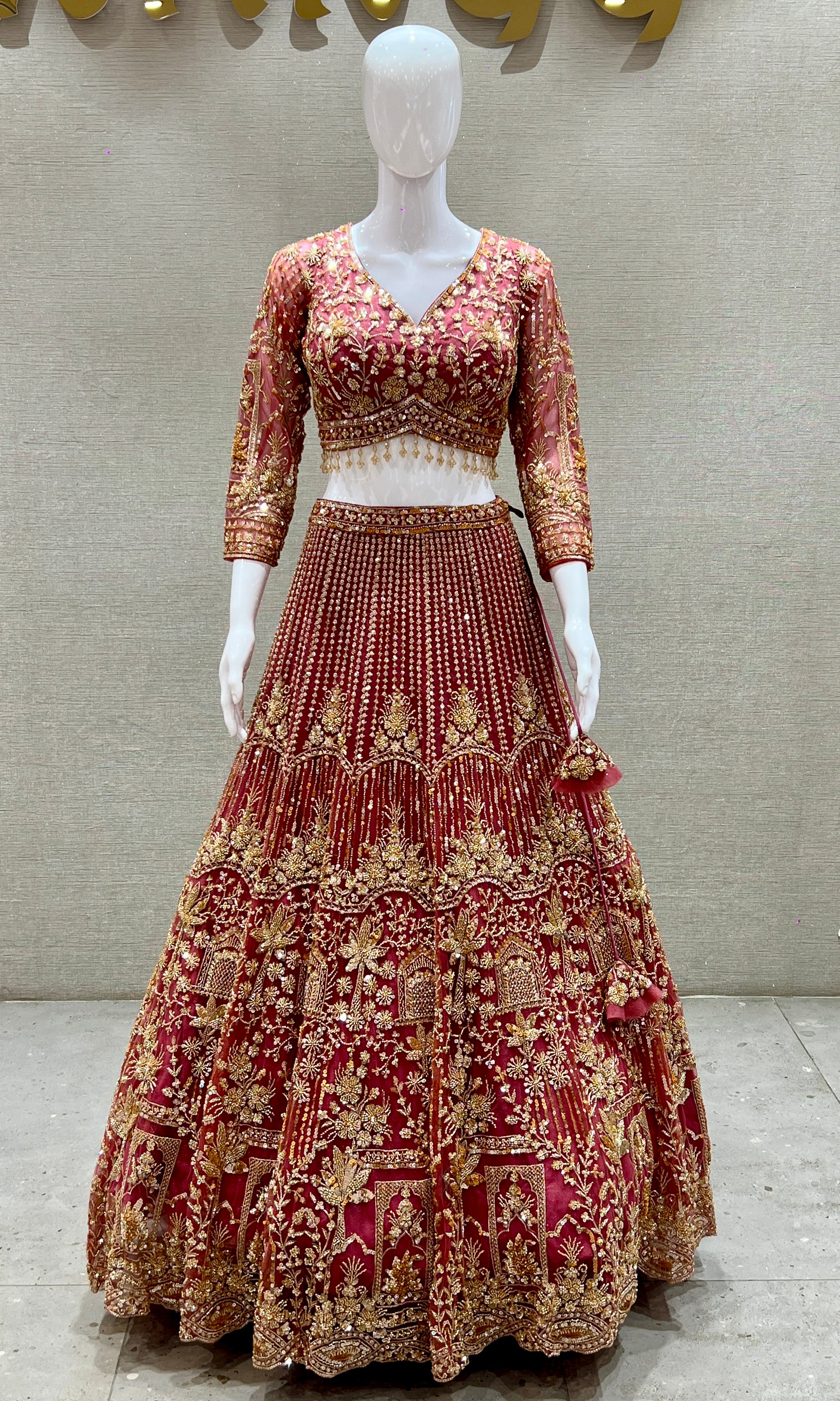 Onion pink Lehenga
