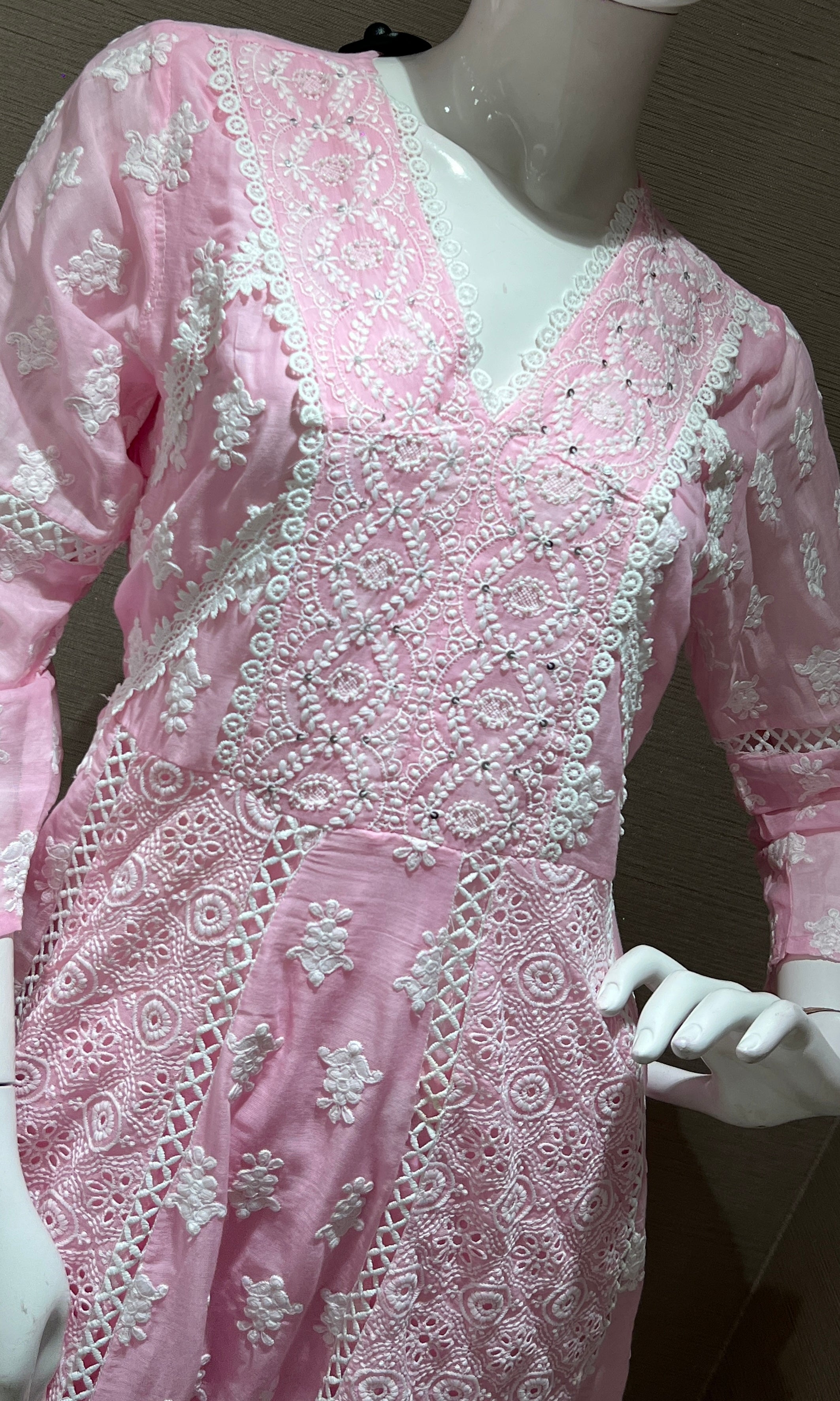 Blush Pink Chikankari Kurta Set