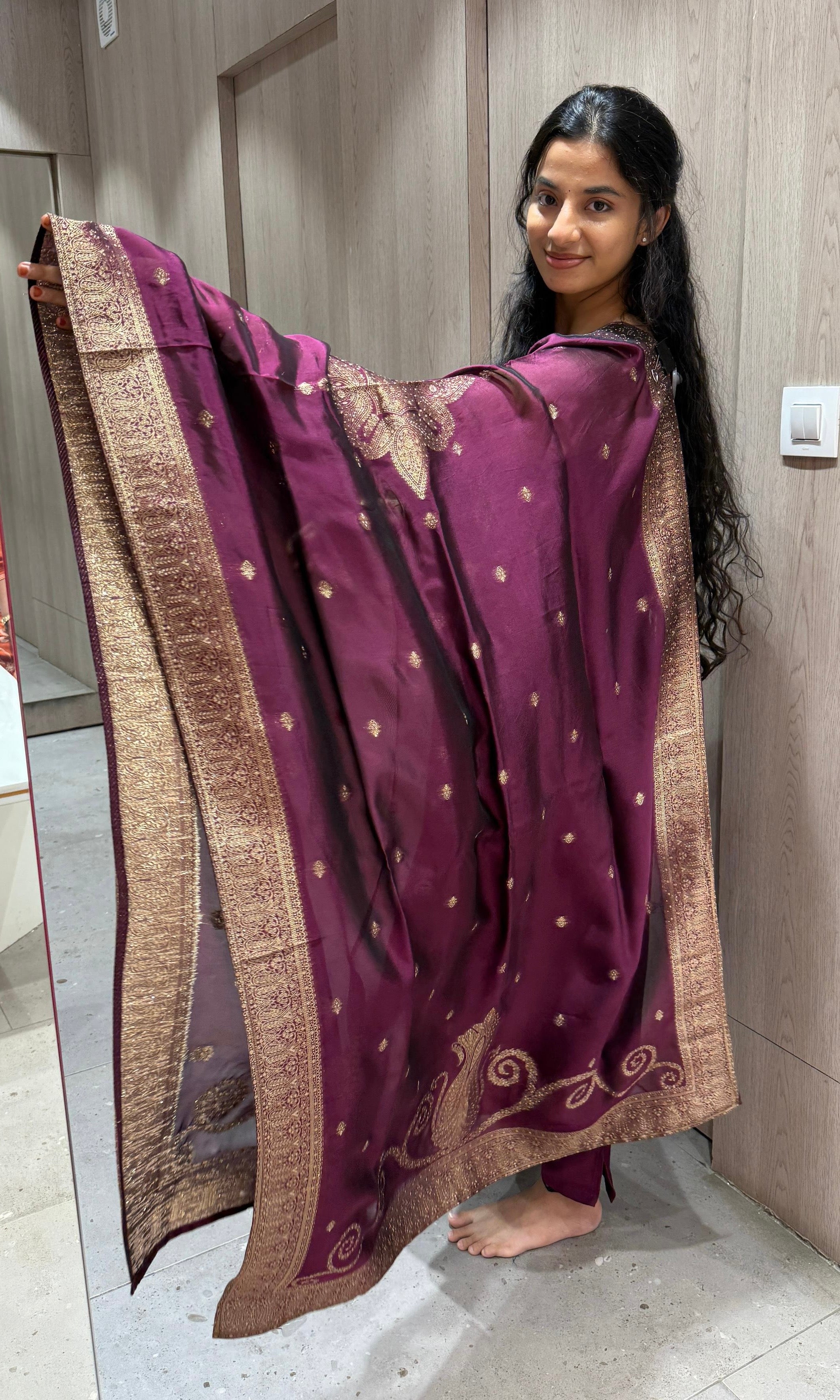 Wine kurta set