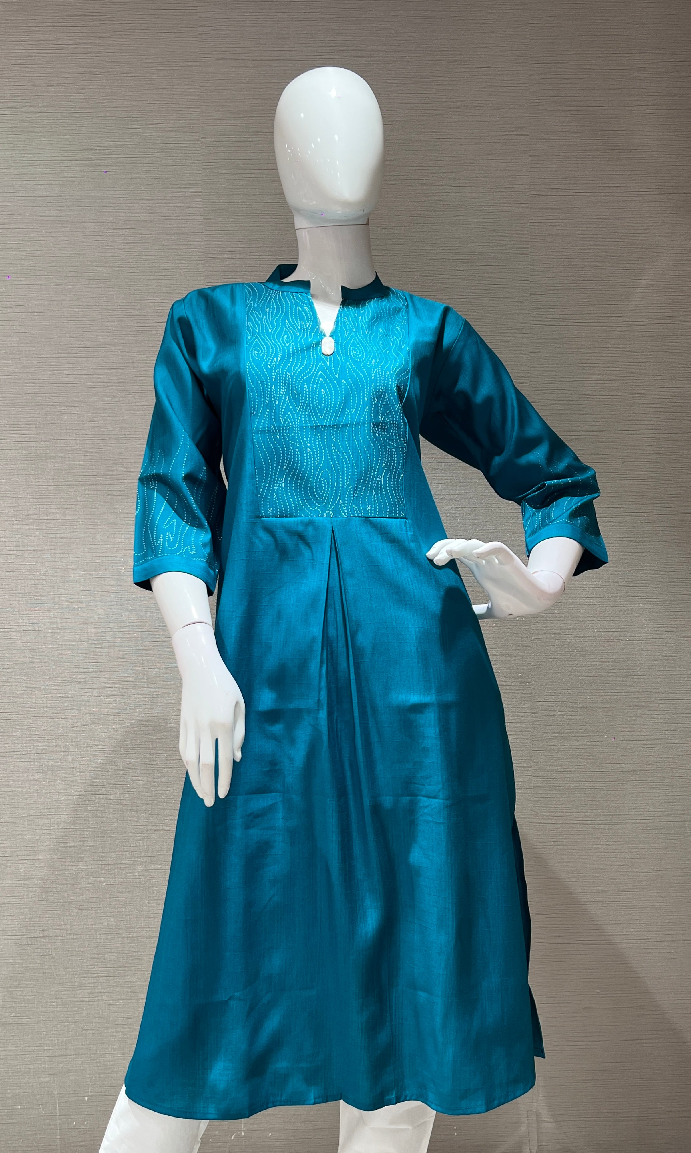 Rama blue Kurti top