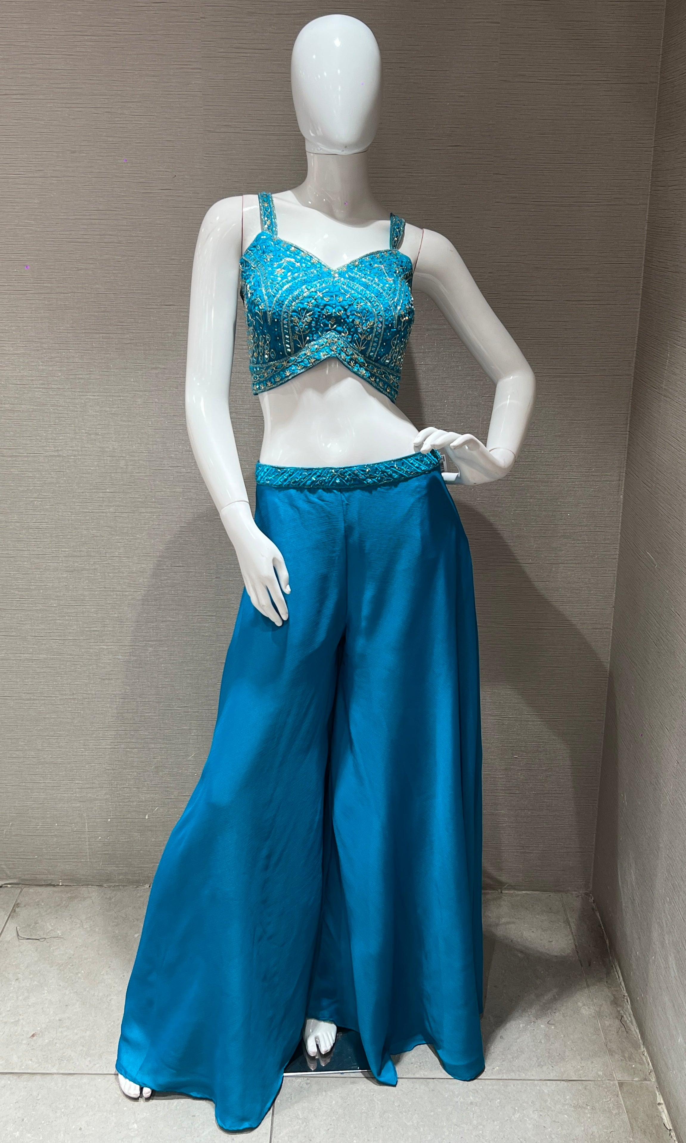 Rama blue palazzo with cape