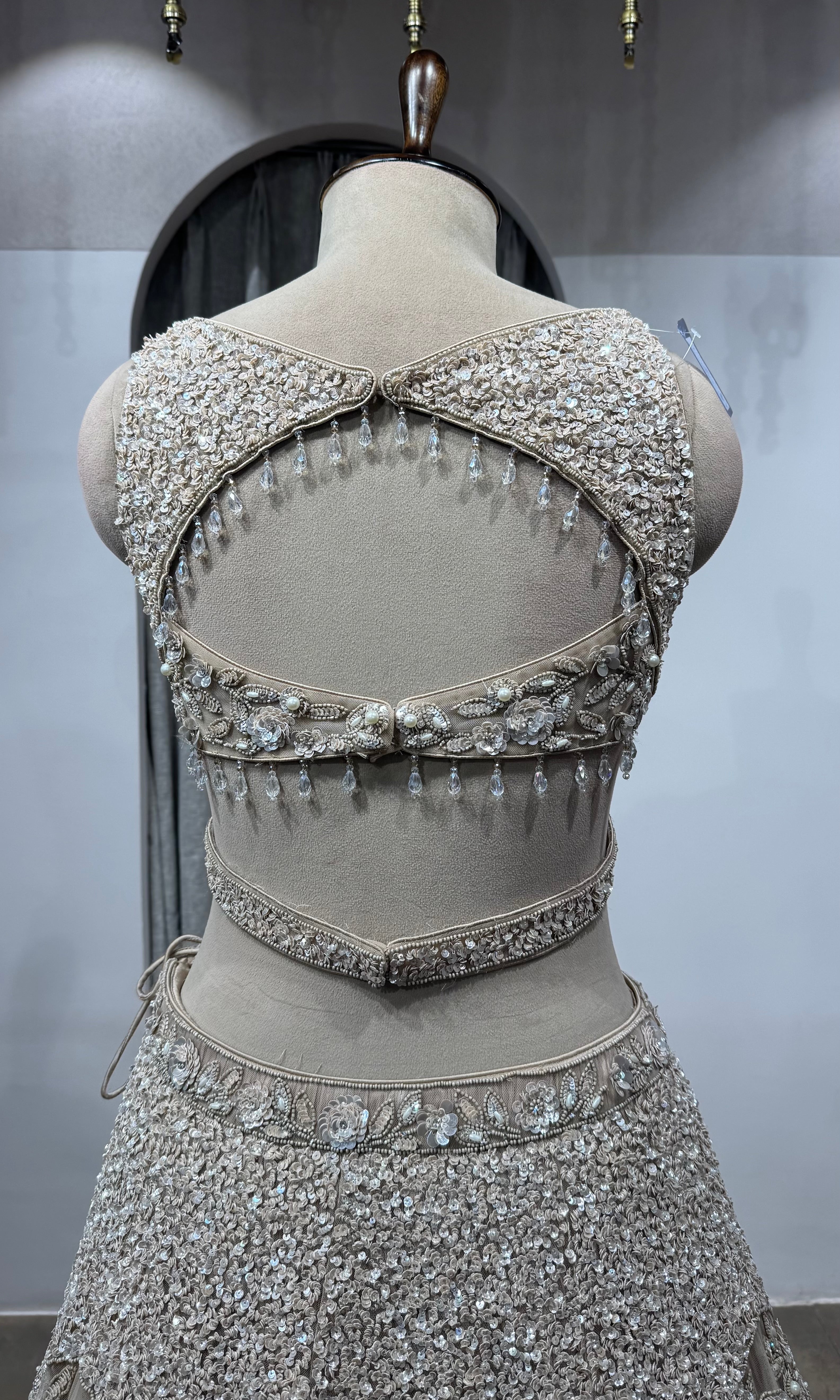 MOWE Silver Bridal Lehenga