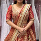 🧡Rust lehanga with Banarasi work🧡