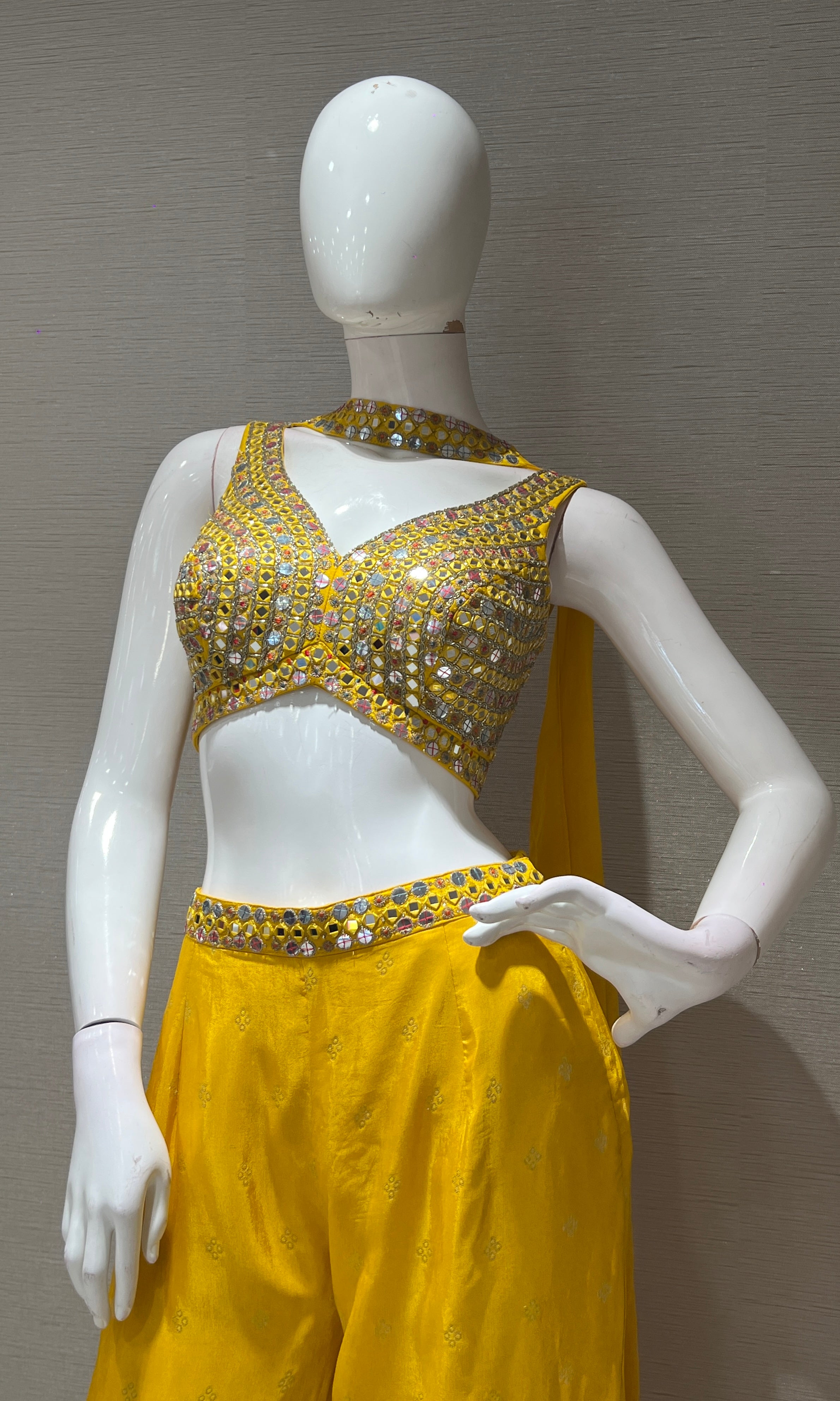 Yellow ETHNIC palazzo SET