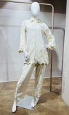 HALF WHITE Schiffli Cotton Co-Ord Set