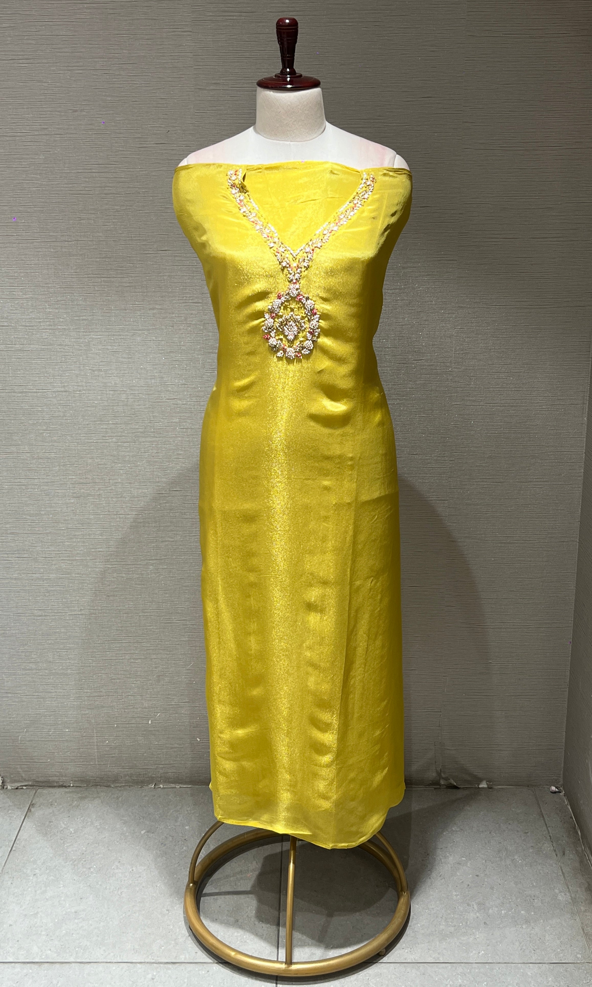 Yellow dress MATERIAL