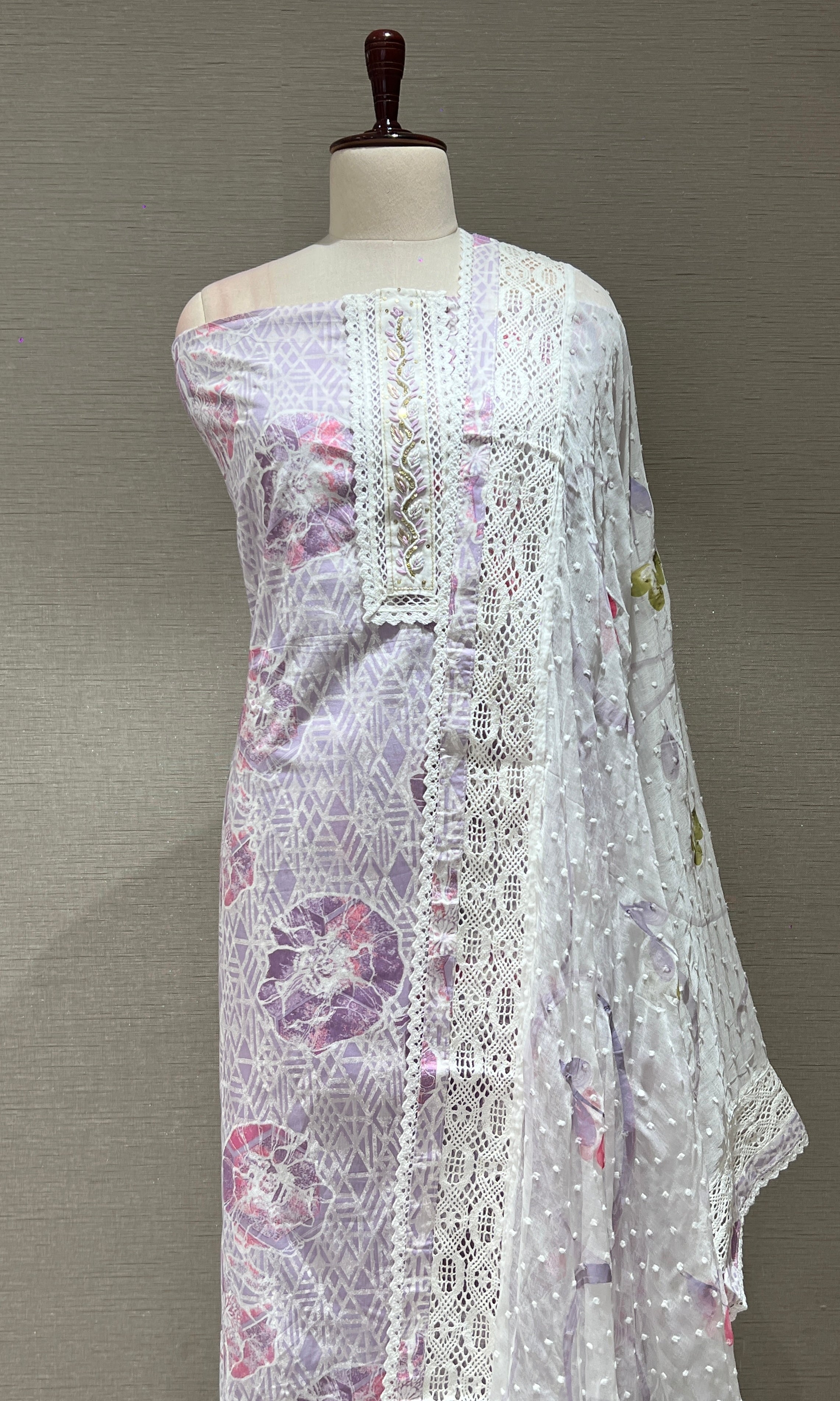 Purple dress material