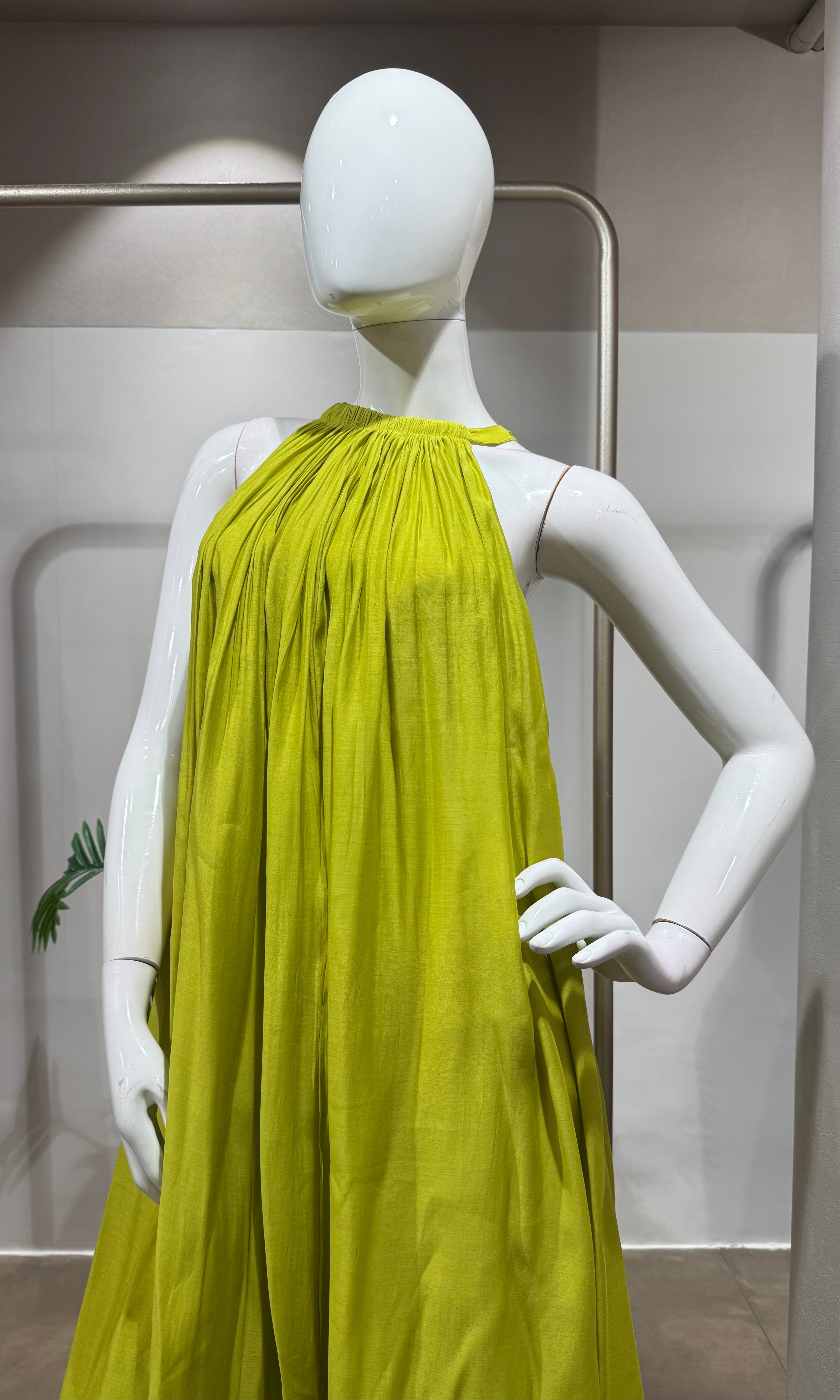 Lime Green Halter Dress
