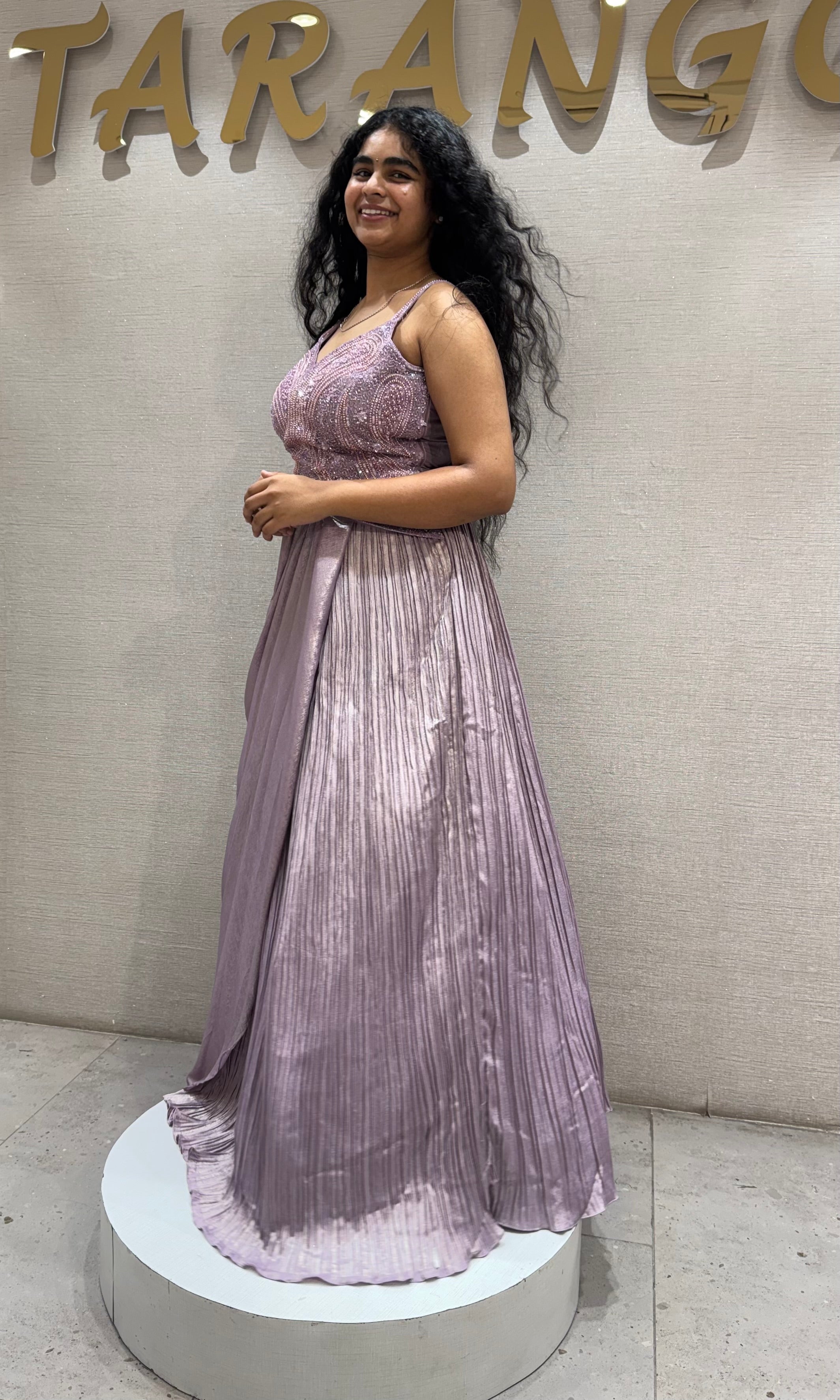 Lavender shimmering gown