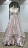 Onion Pink Sequins Embroidered Gown