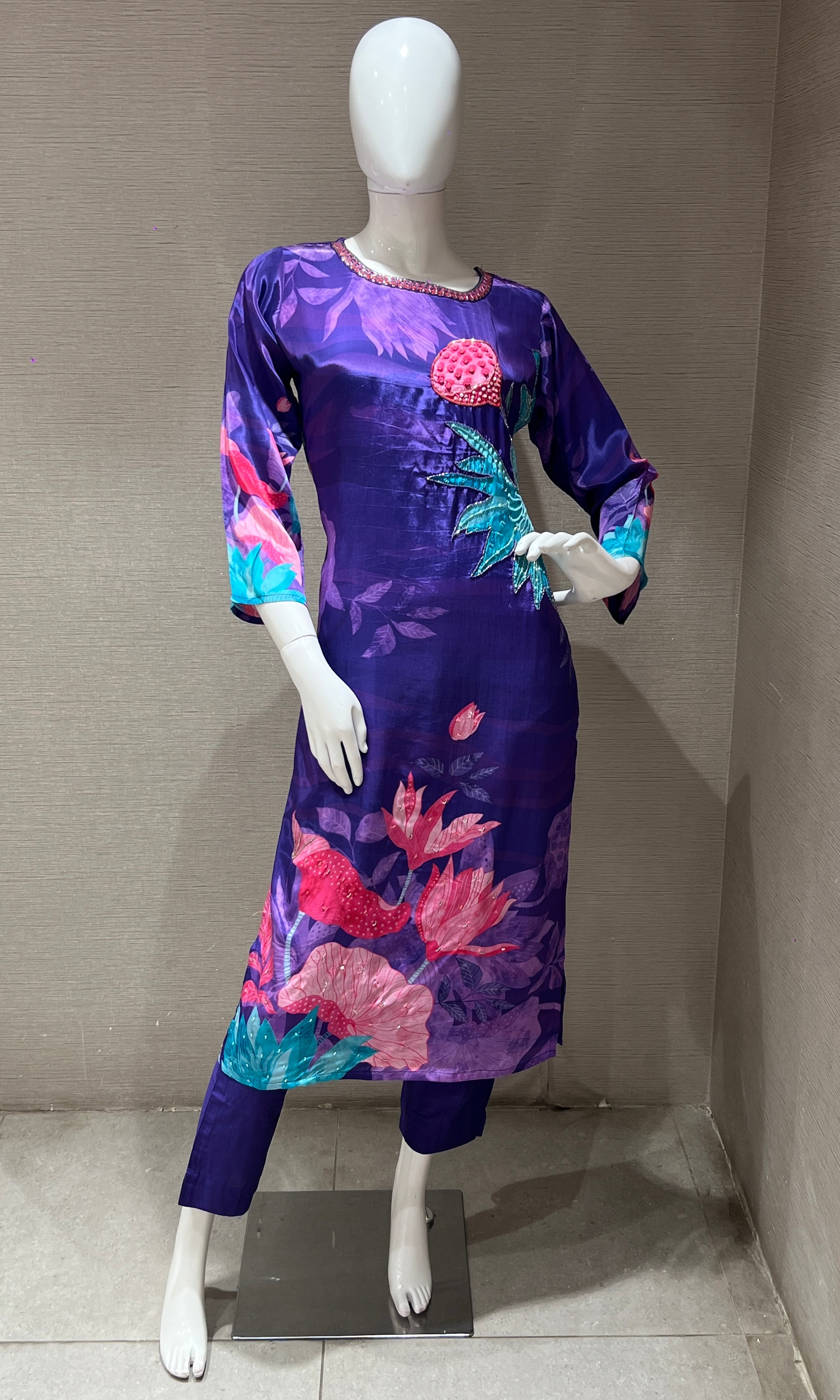 Purple kurta set
