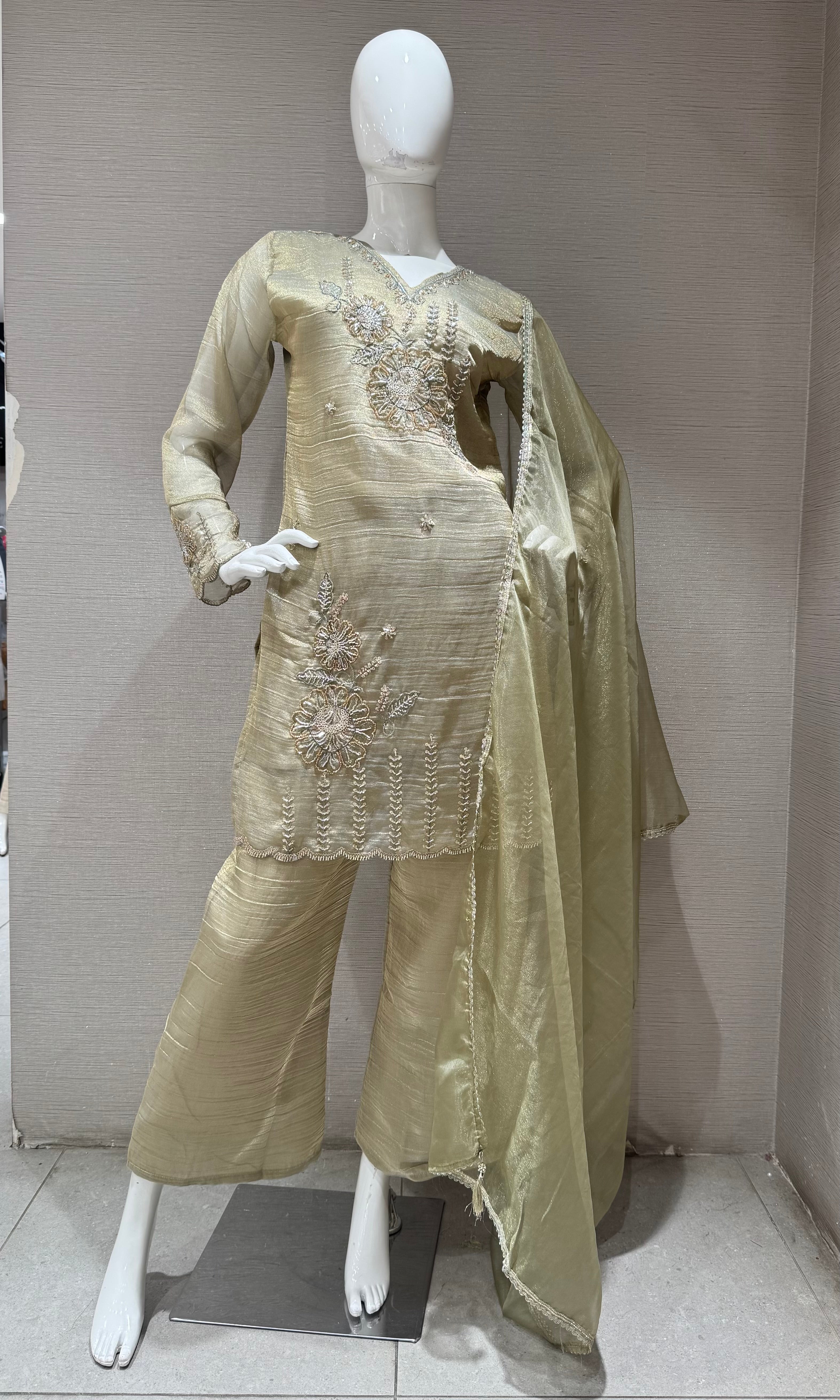 Elegant Pista Green Co-Ord Set with Dupatta