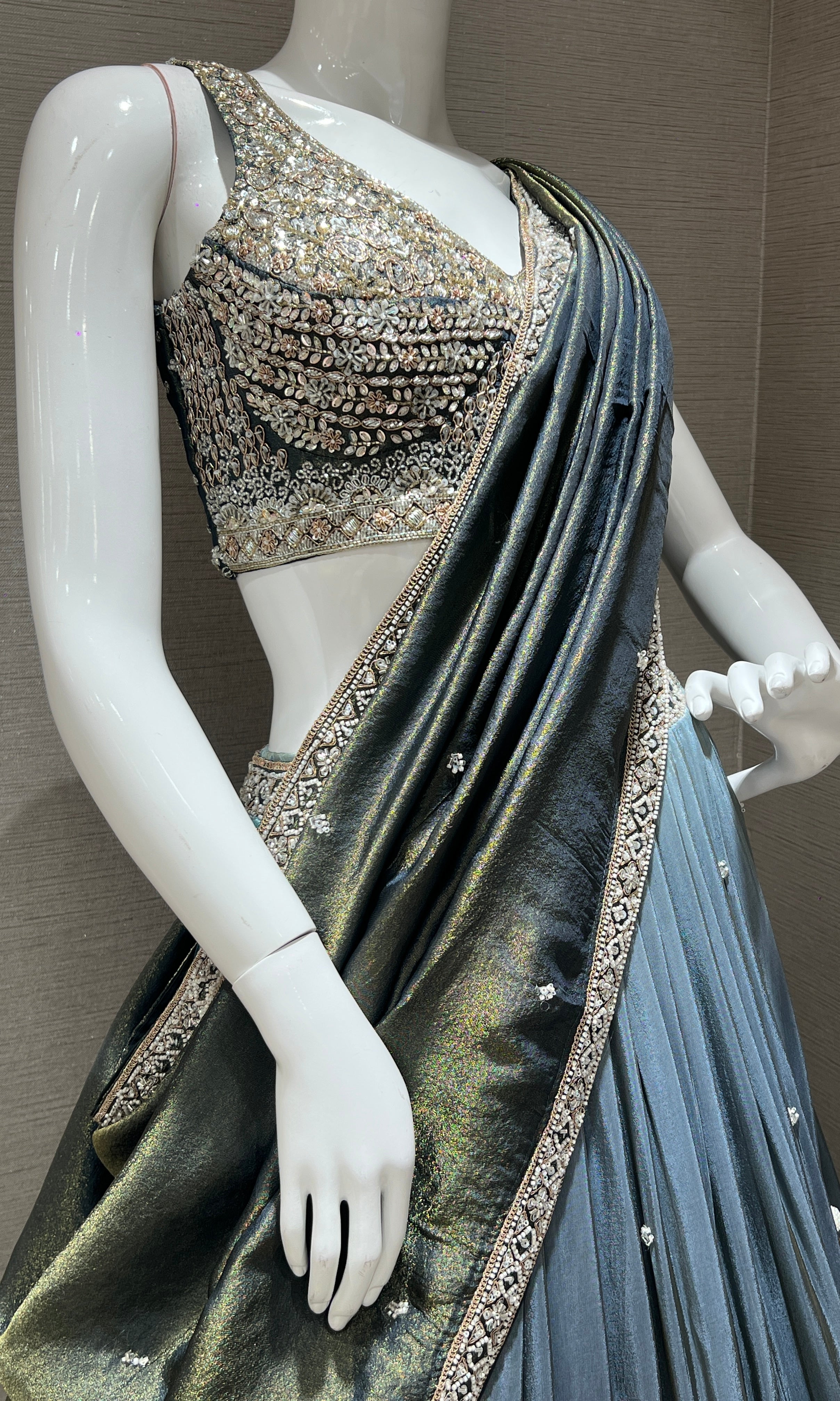 Midnight Grey Lehenga