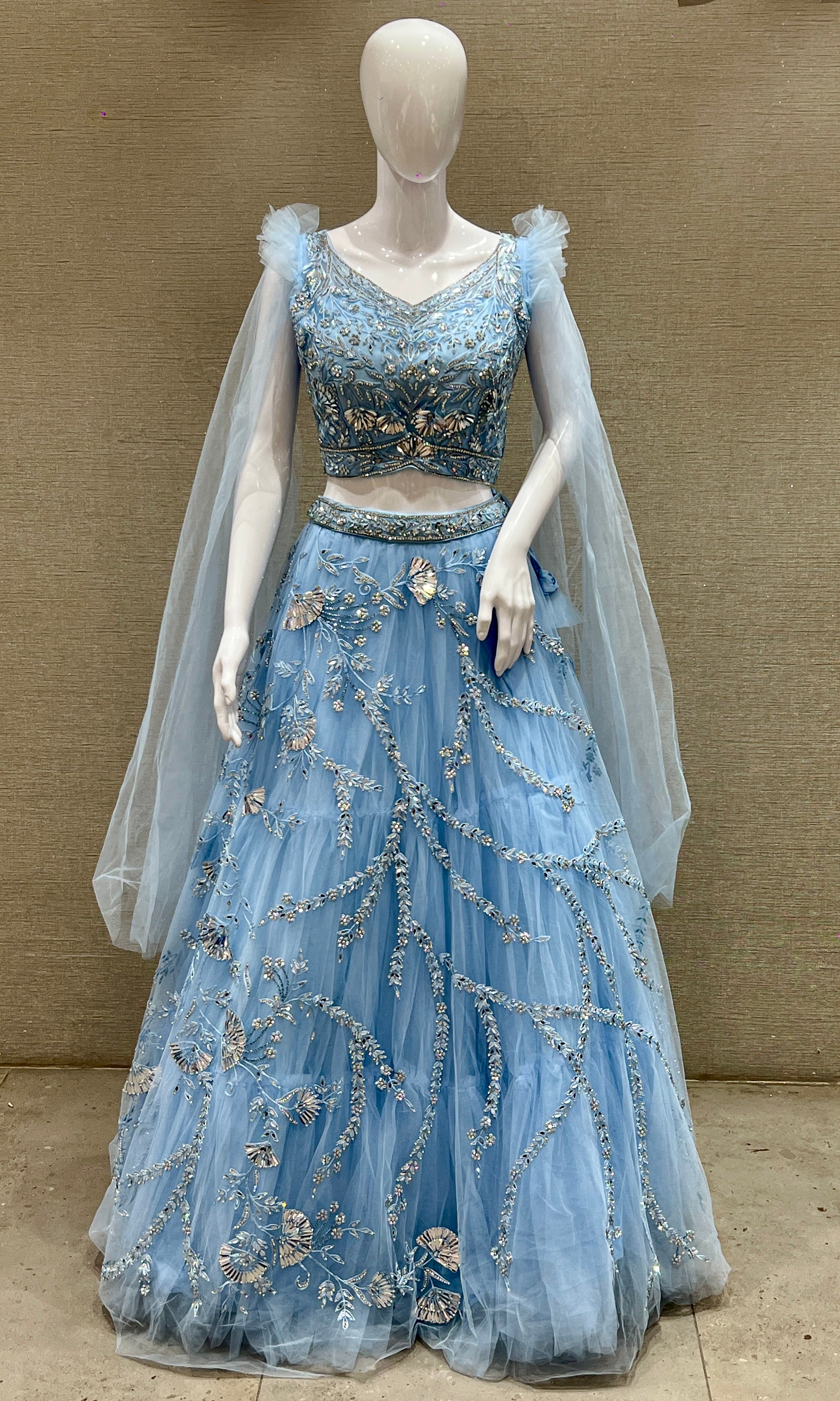Light blue Lehenga