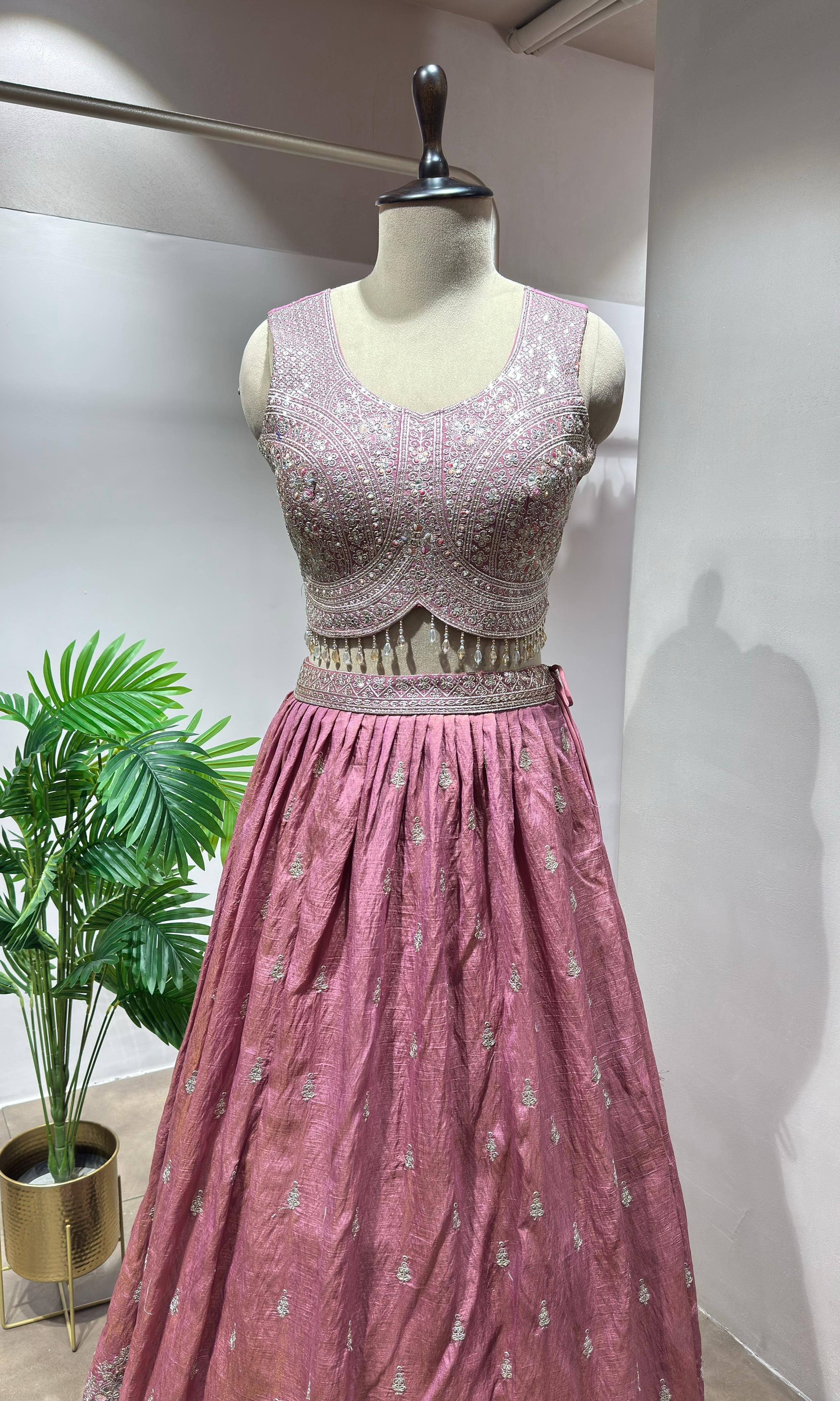 Onion pink Lehenga