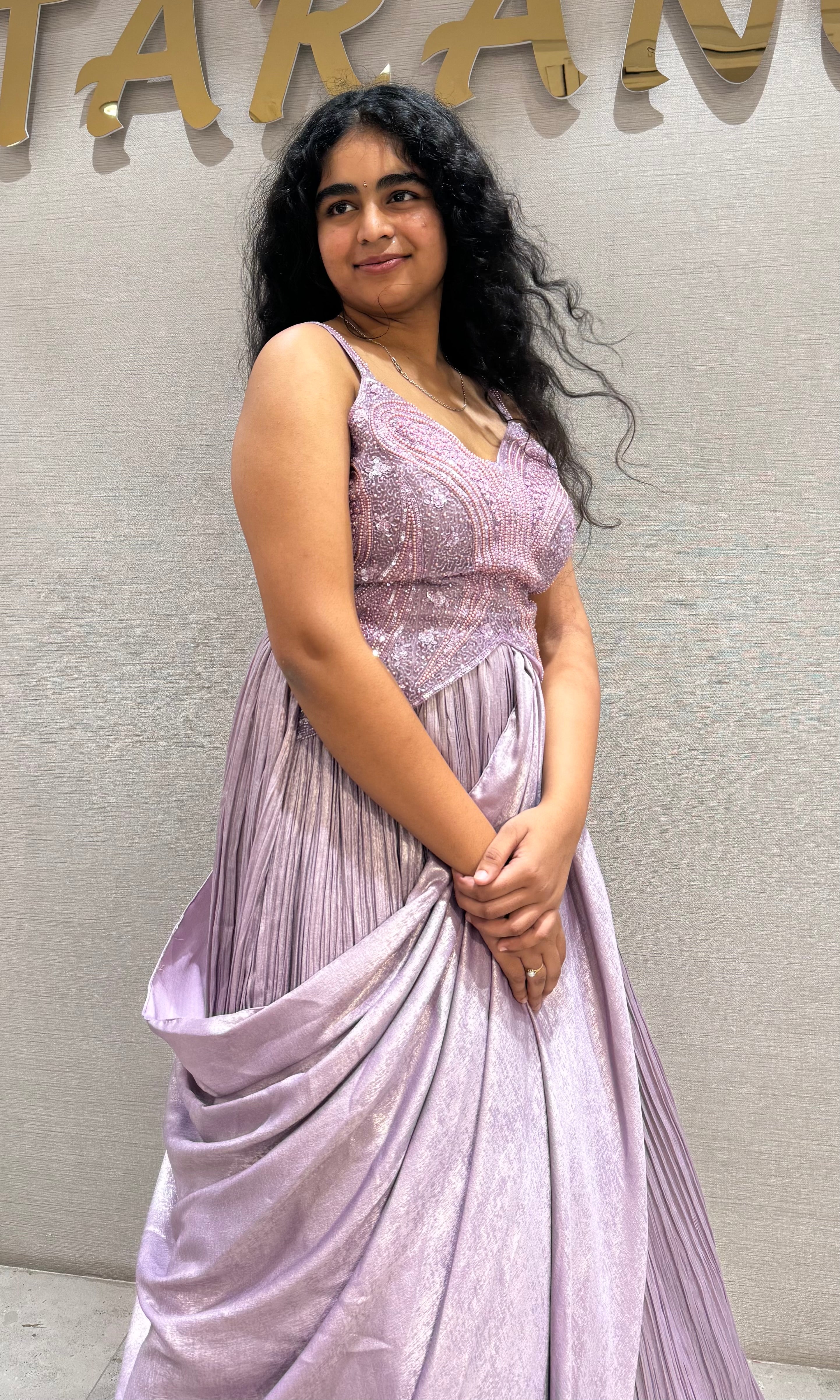 Lavender shimmering gown