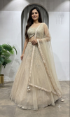GOLD pleated Embroidered lehenga choli