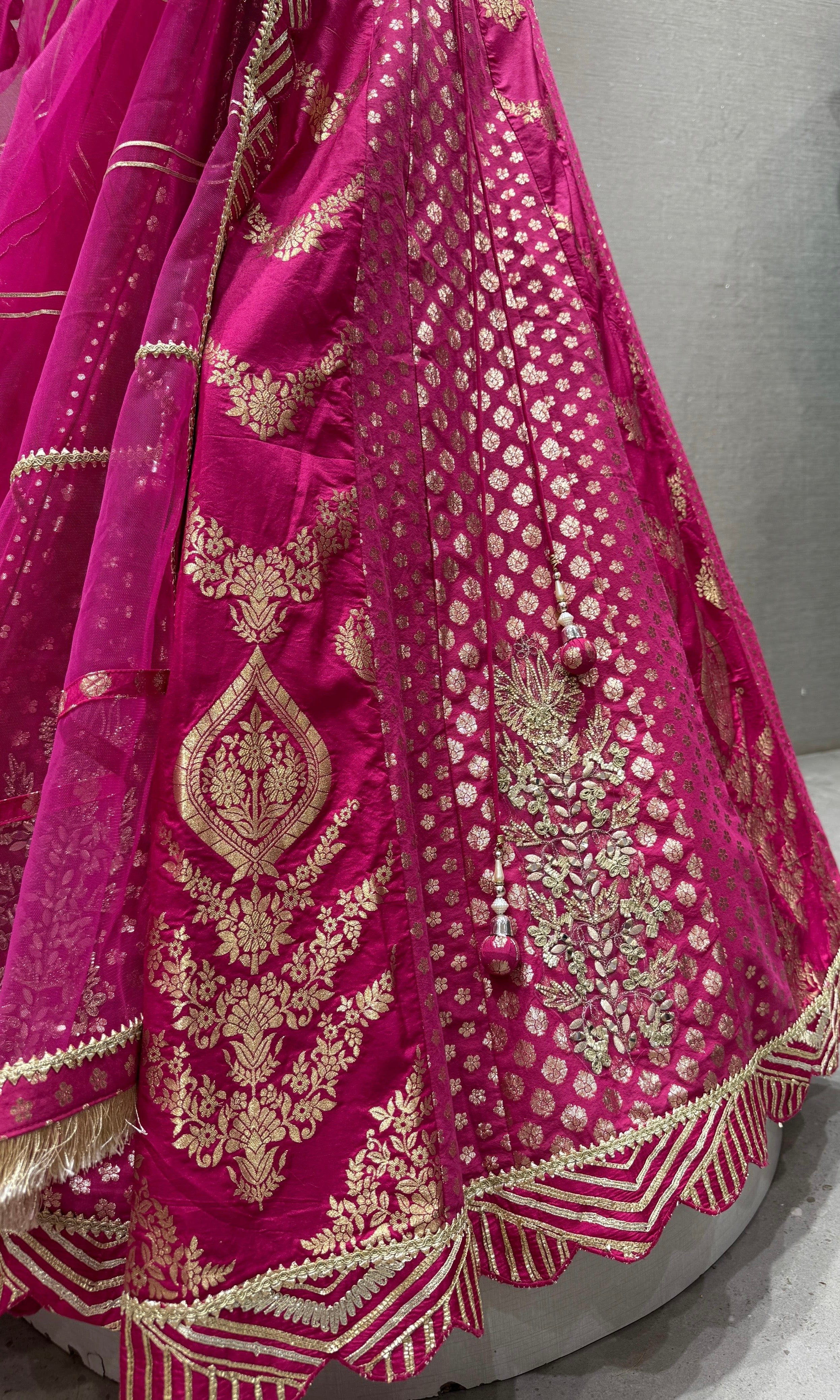 Fuschia Royal Bandhani Lehenga