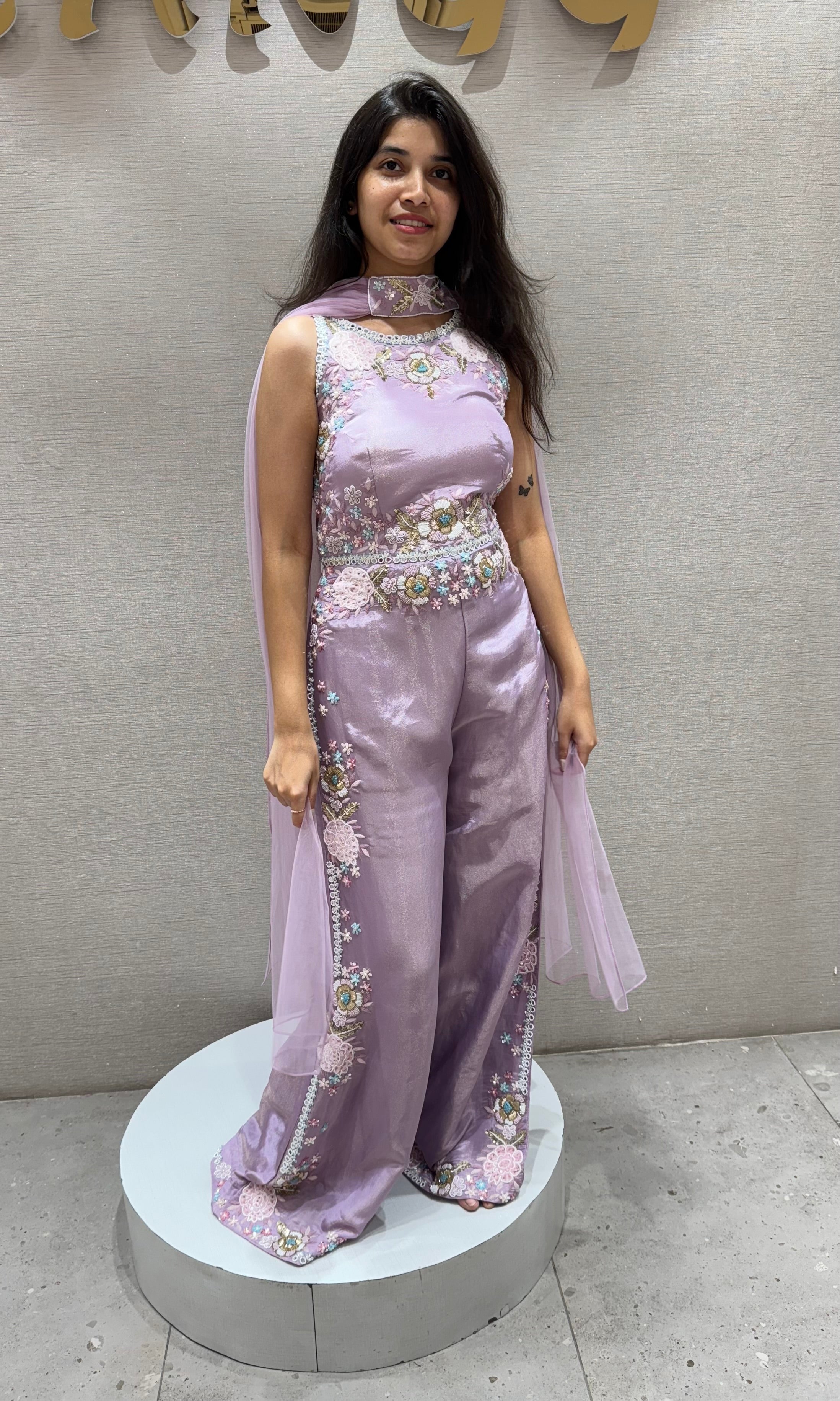 Lilac Embellished Jumpsuit