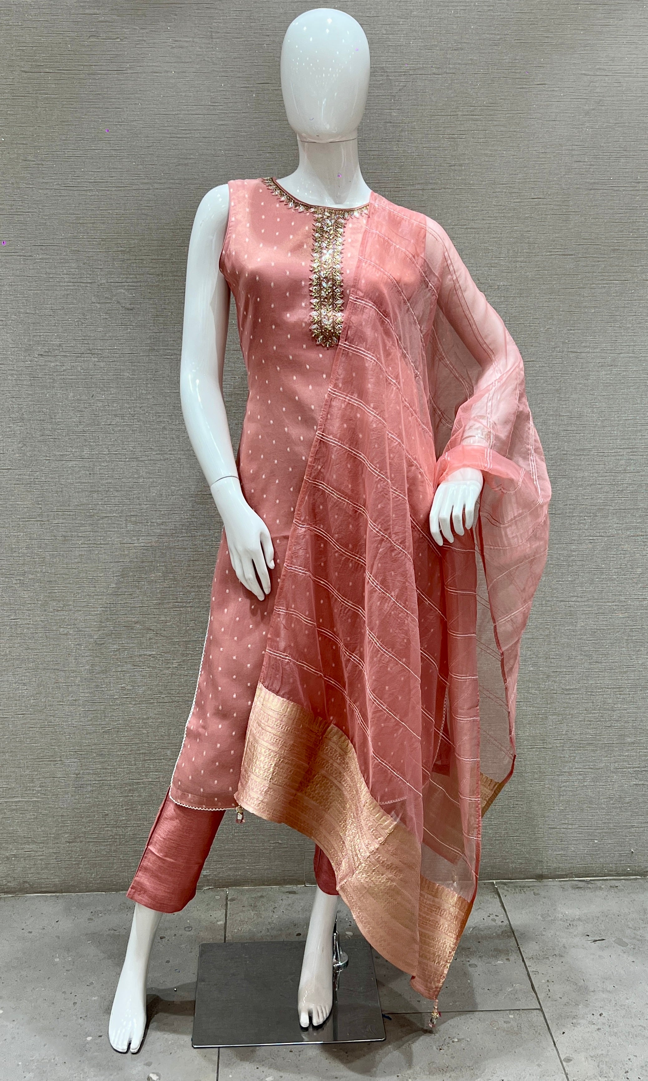 Peach kurta set