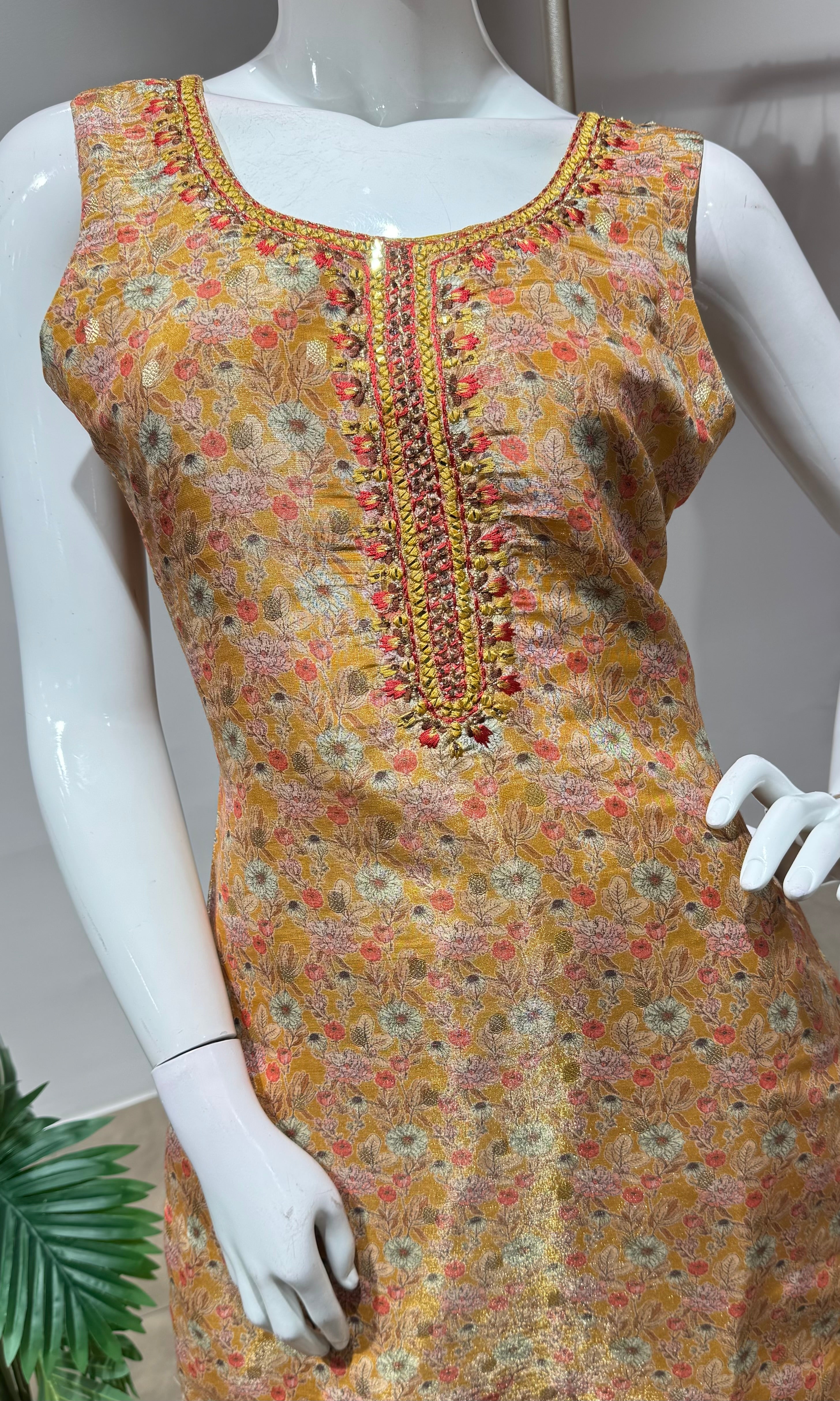 Mustard yellow kurta set