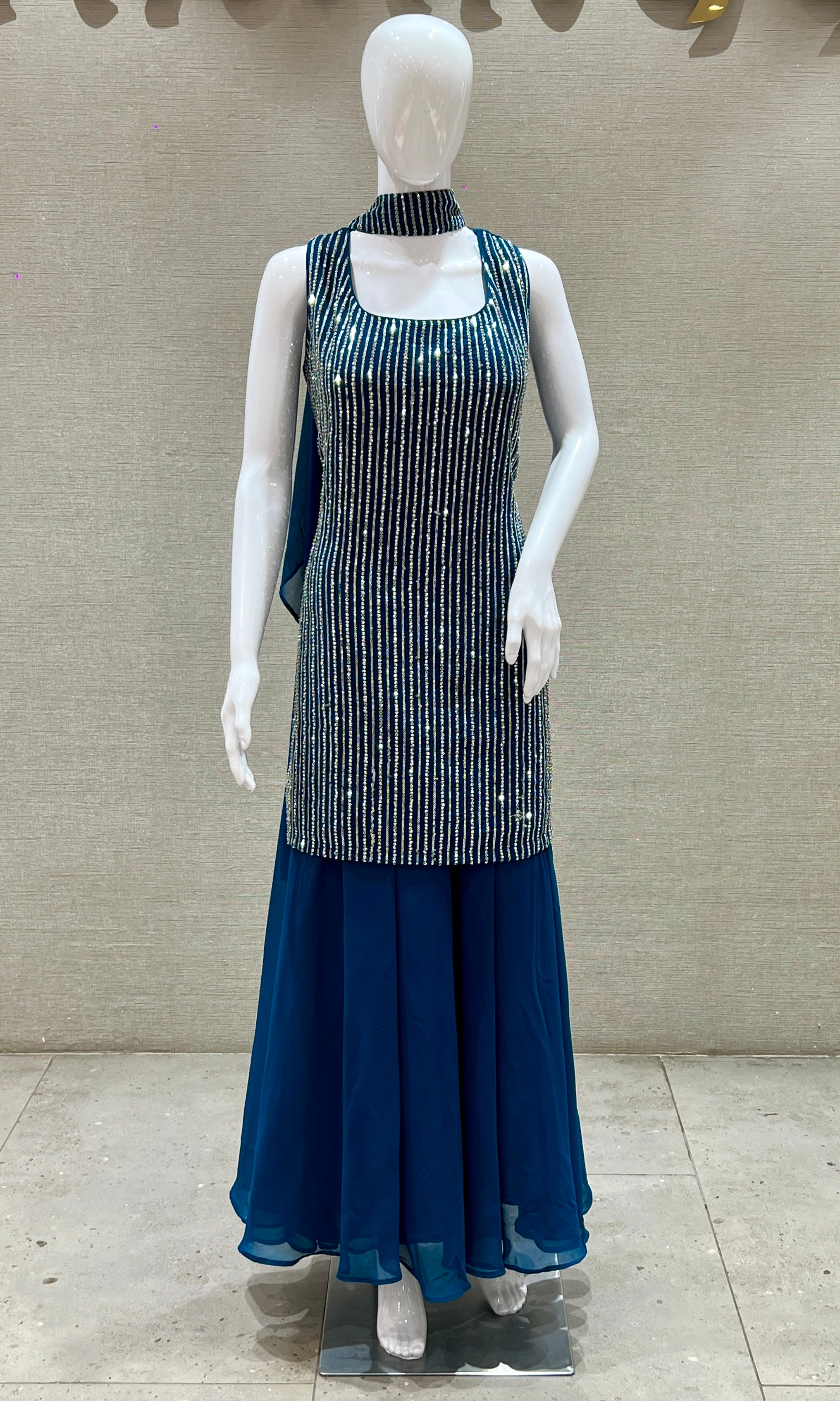 Blue palazzo set