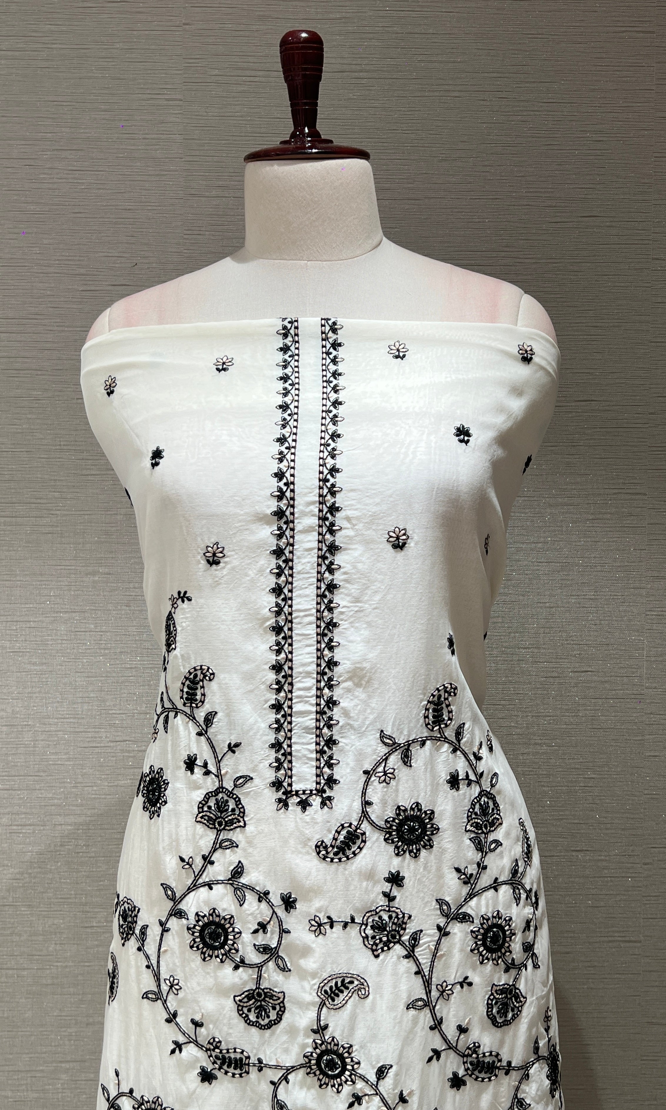 White dress material